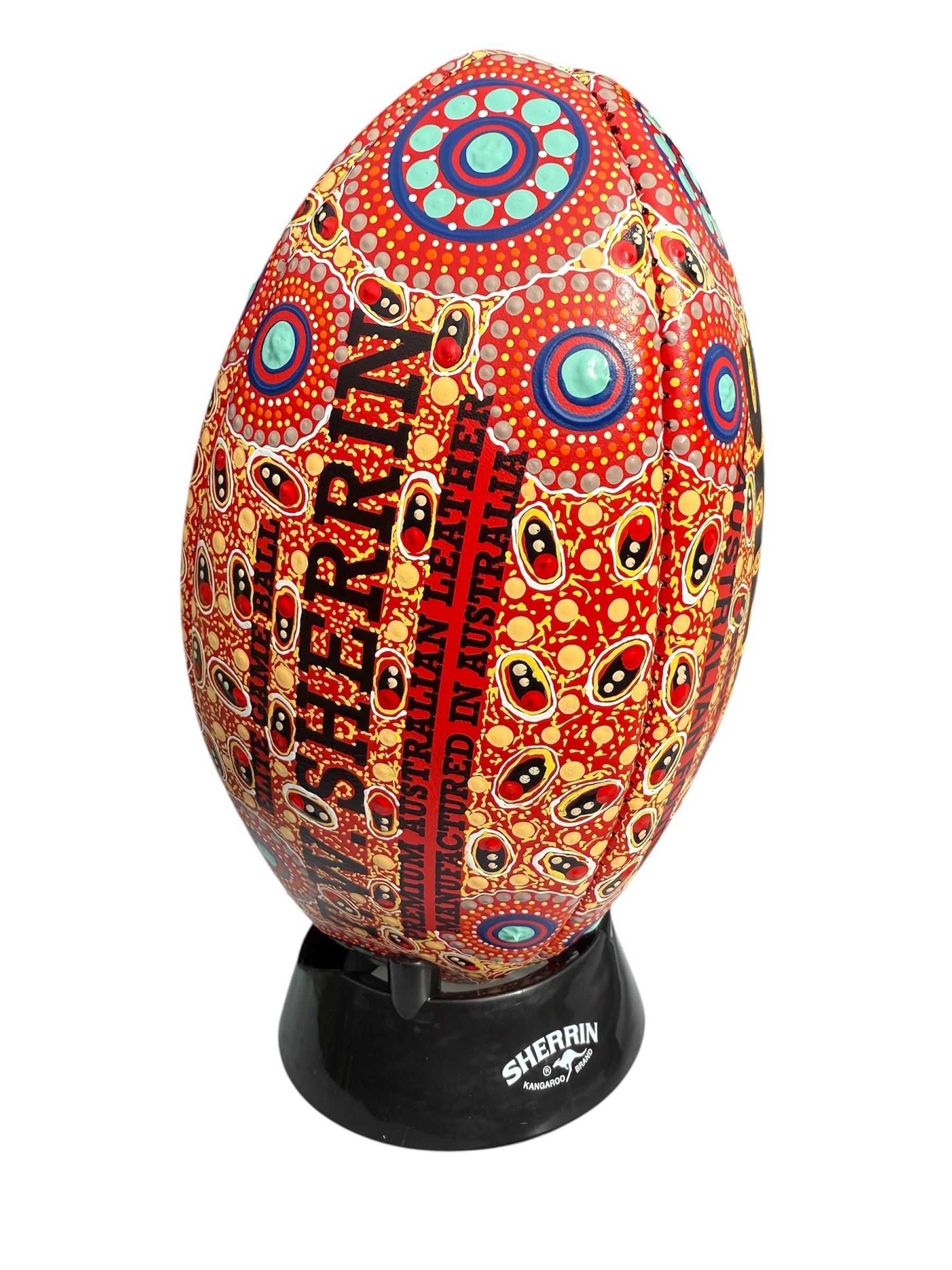 Hand Painted Sherrin Football - Margaret Bloomfield