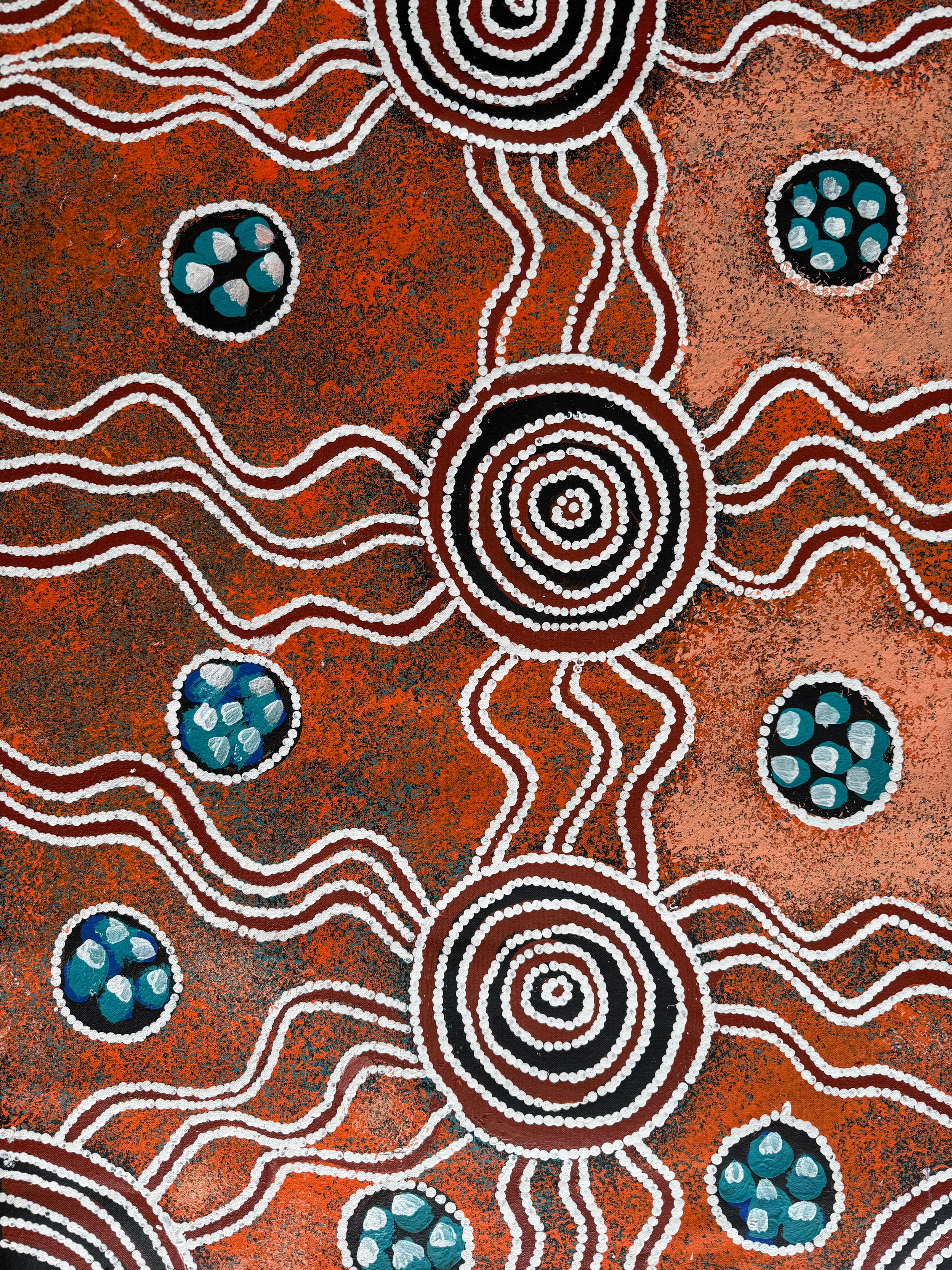 Barbara Pananka - Gathering for Bush Tucker - 61x130cm .15-3