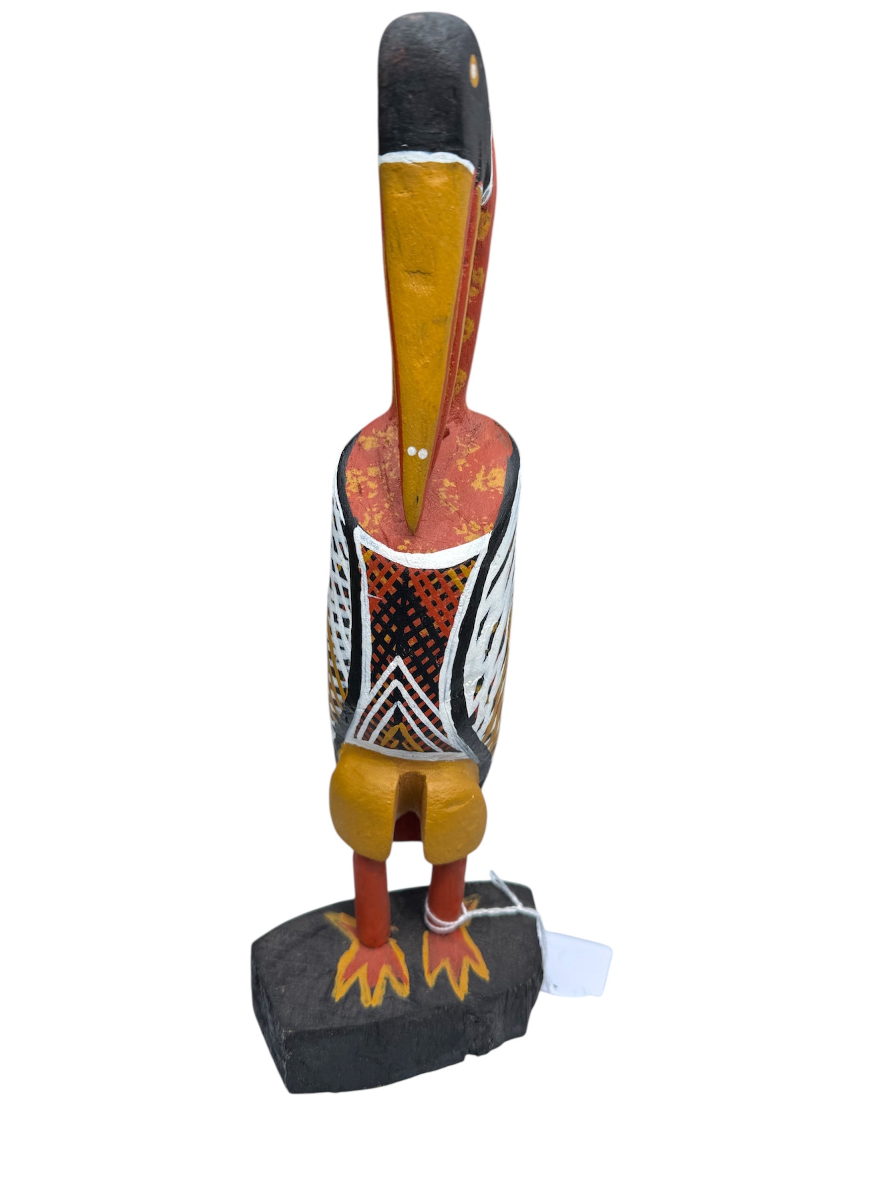 Elah Yunupingu & Barbara Wanambi - Bird Long Beak (Red)