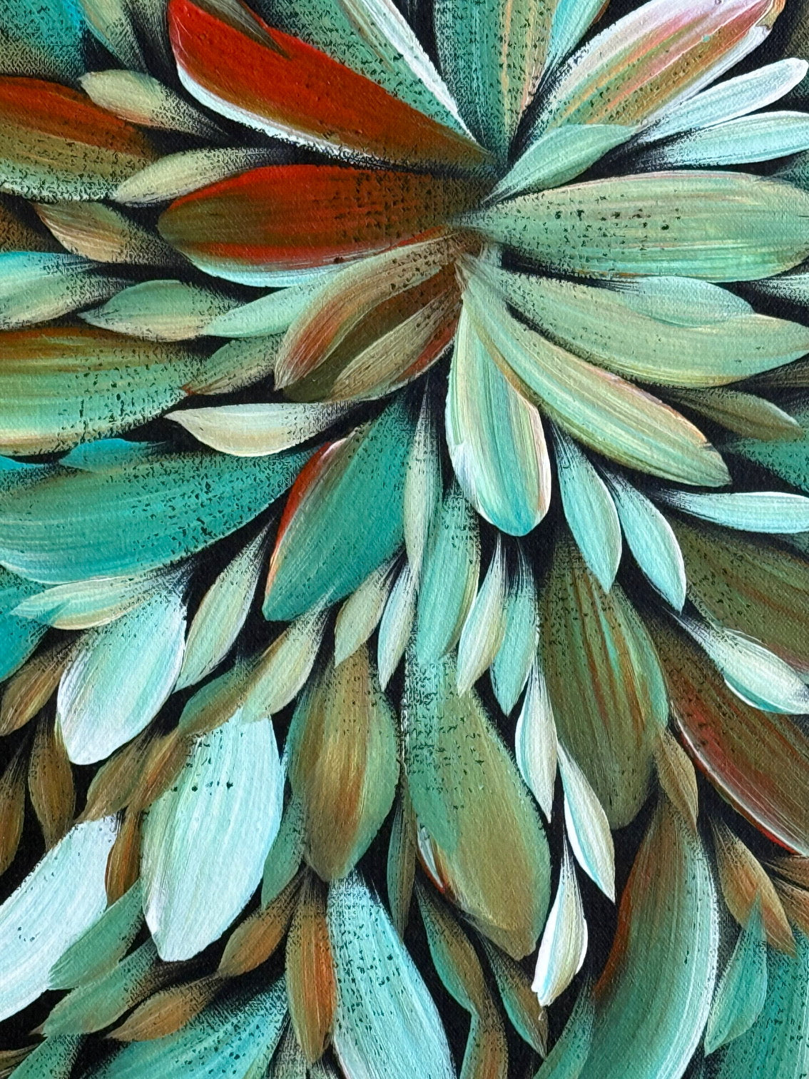 Louise Numina Napananka - Bush Medicine Leaves - 60x59cm .21-20
