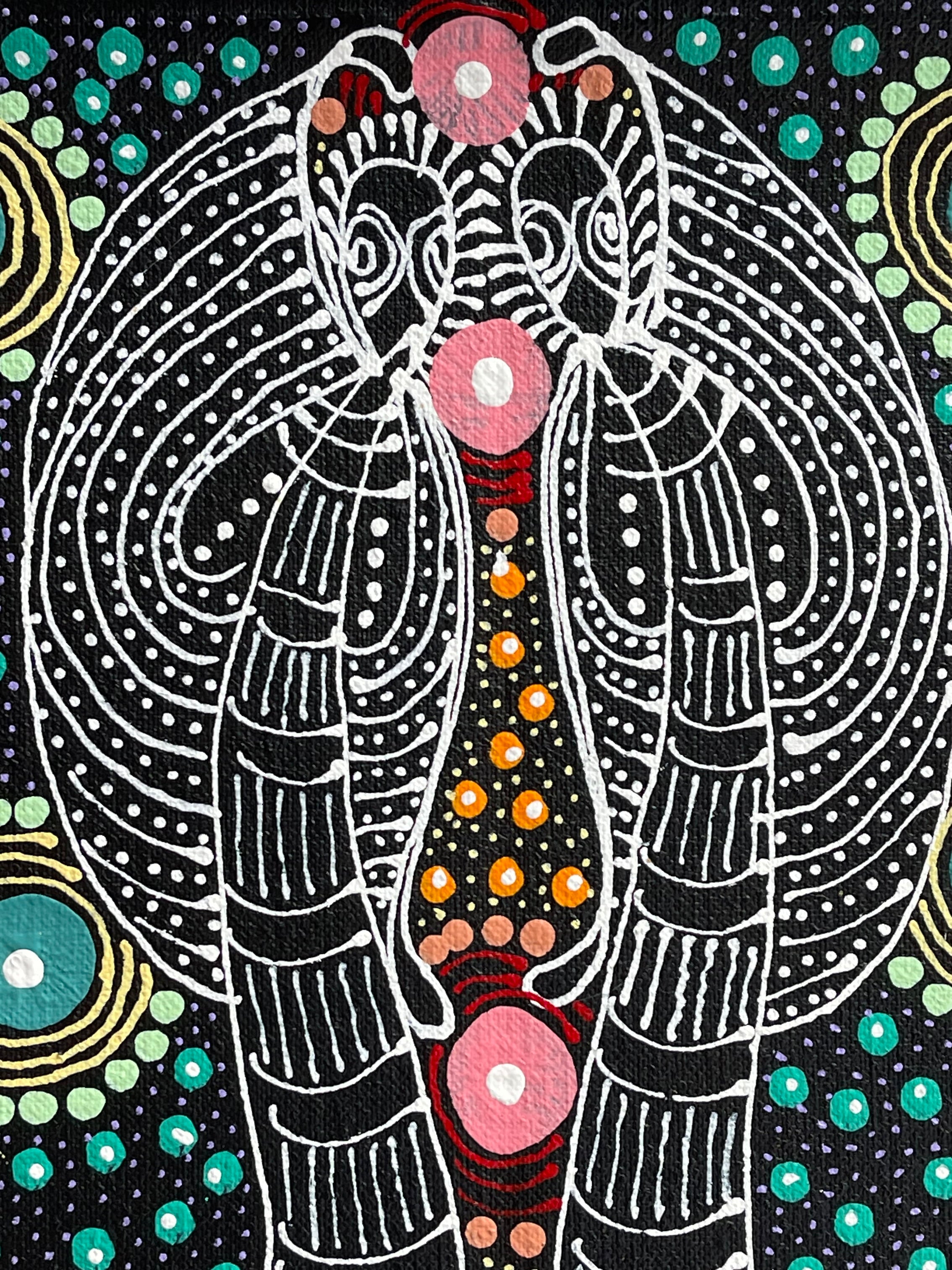 Colleen Wallace Nungarray - Dreamtime Sisters - 30x30cm .05