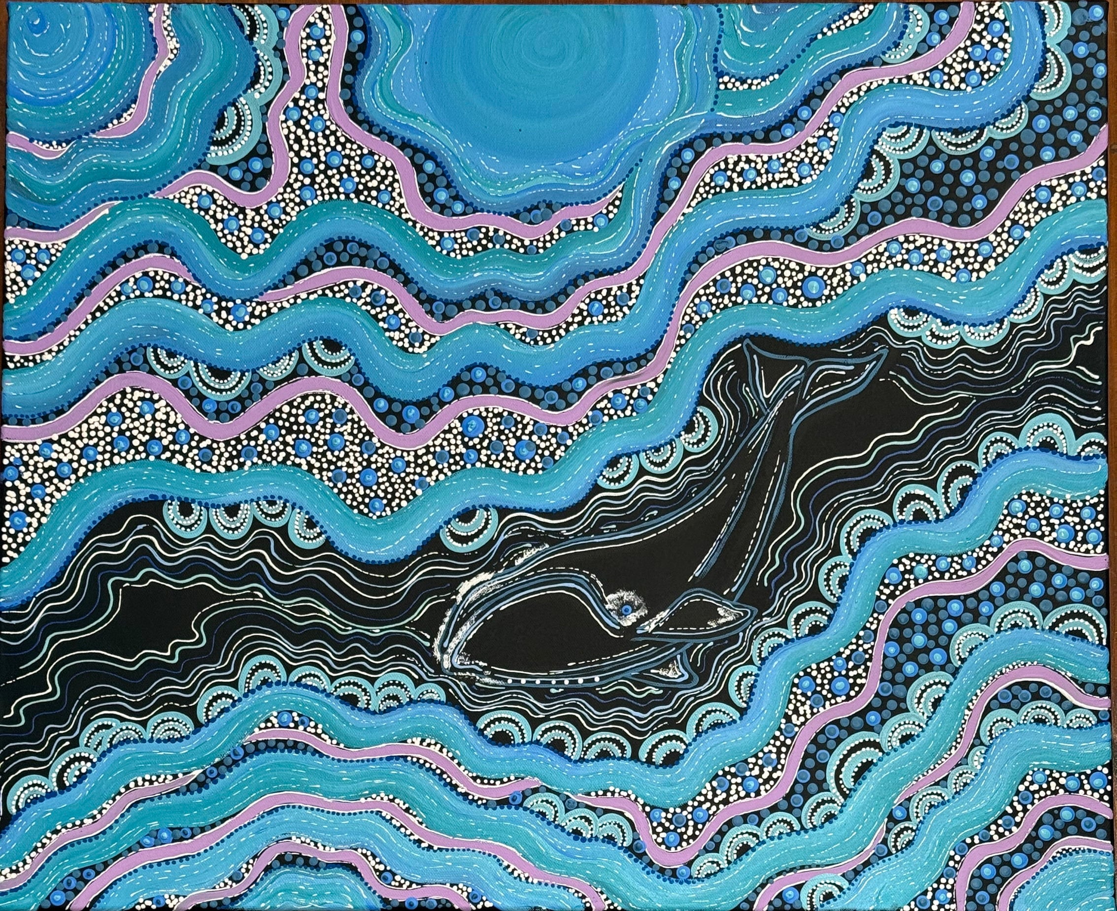 Deidre Burgoyne Rosier - Whale Dreaming .39-10 *pre-stretched*