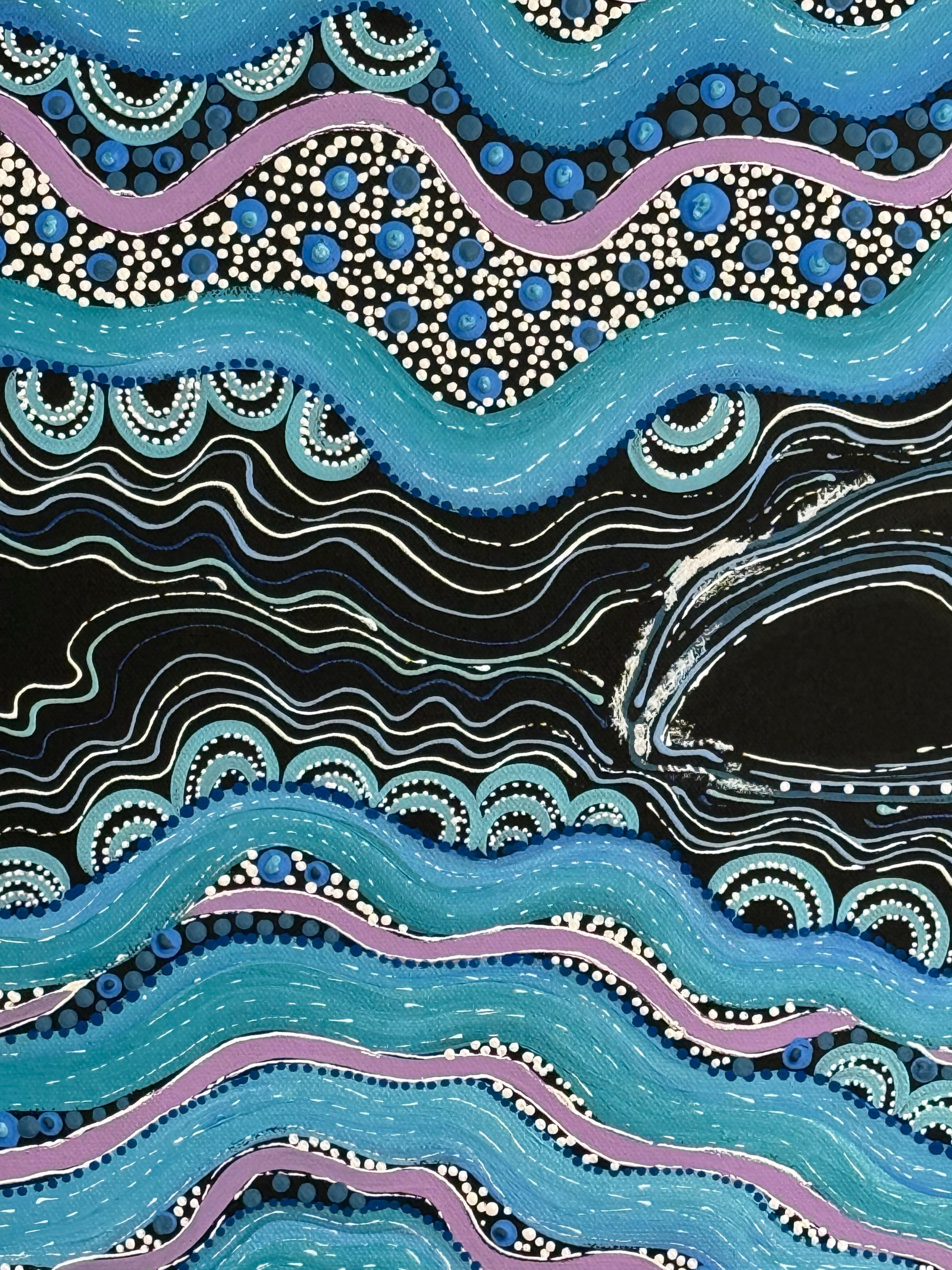 Deidre Burgoyne Rosier - Whale Dreaming .39-10 *pre-stretched*