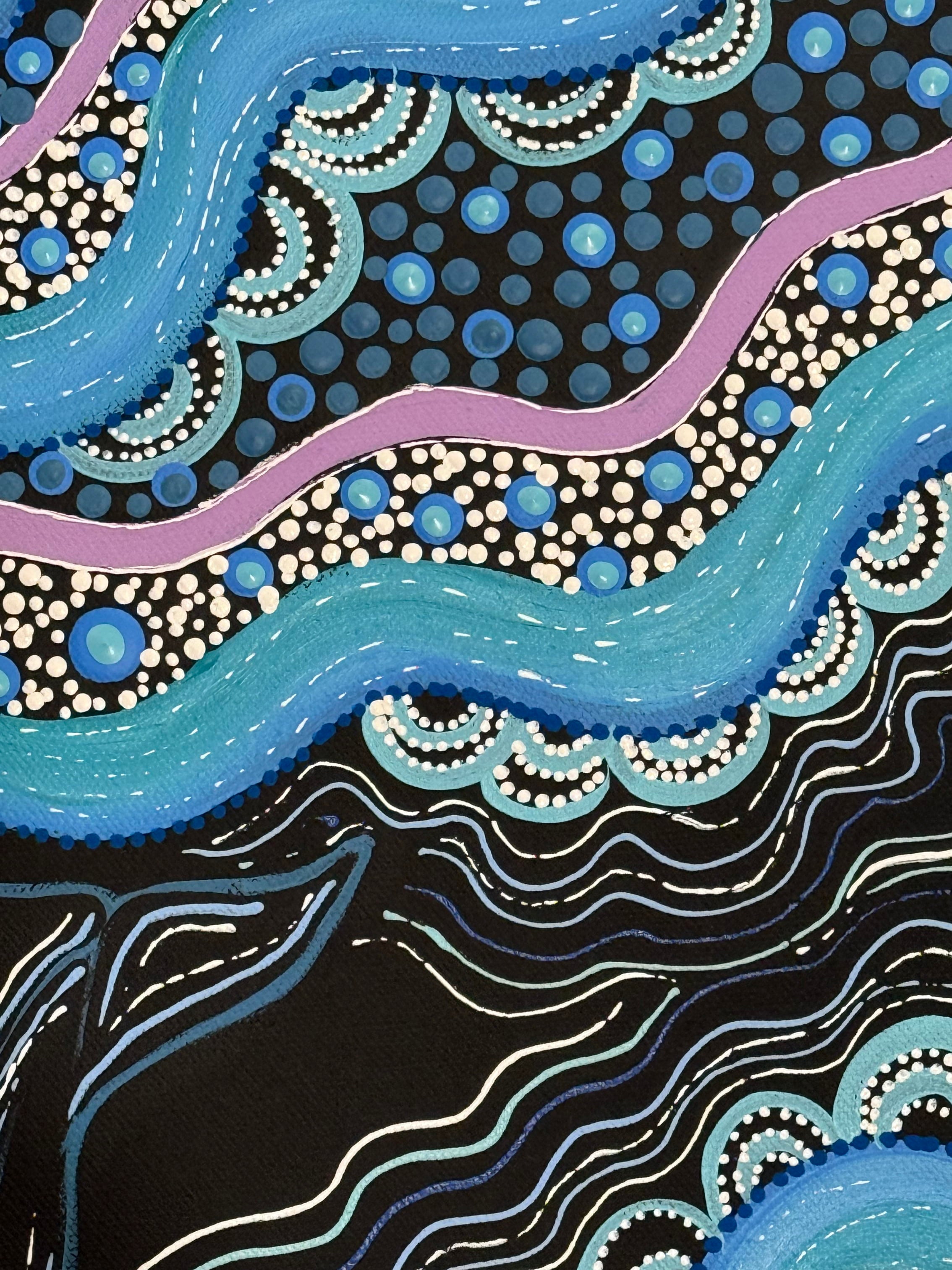 Deidre Burgoyne Rosier - Whale Dreaming .39-10 *pre-stretched*