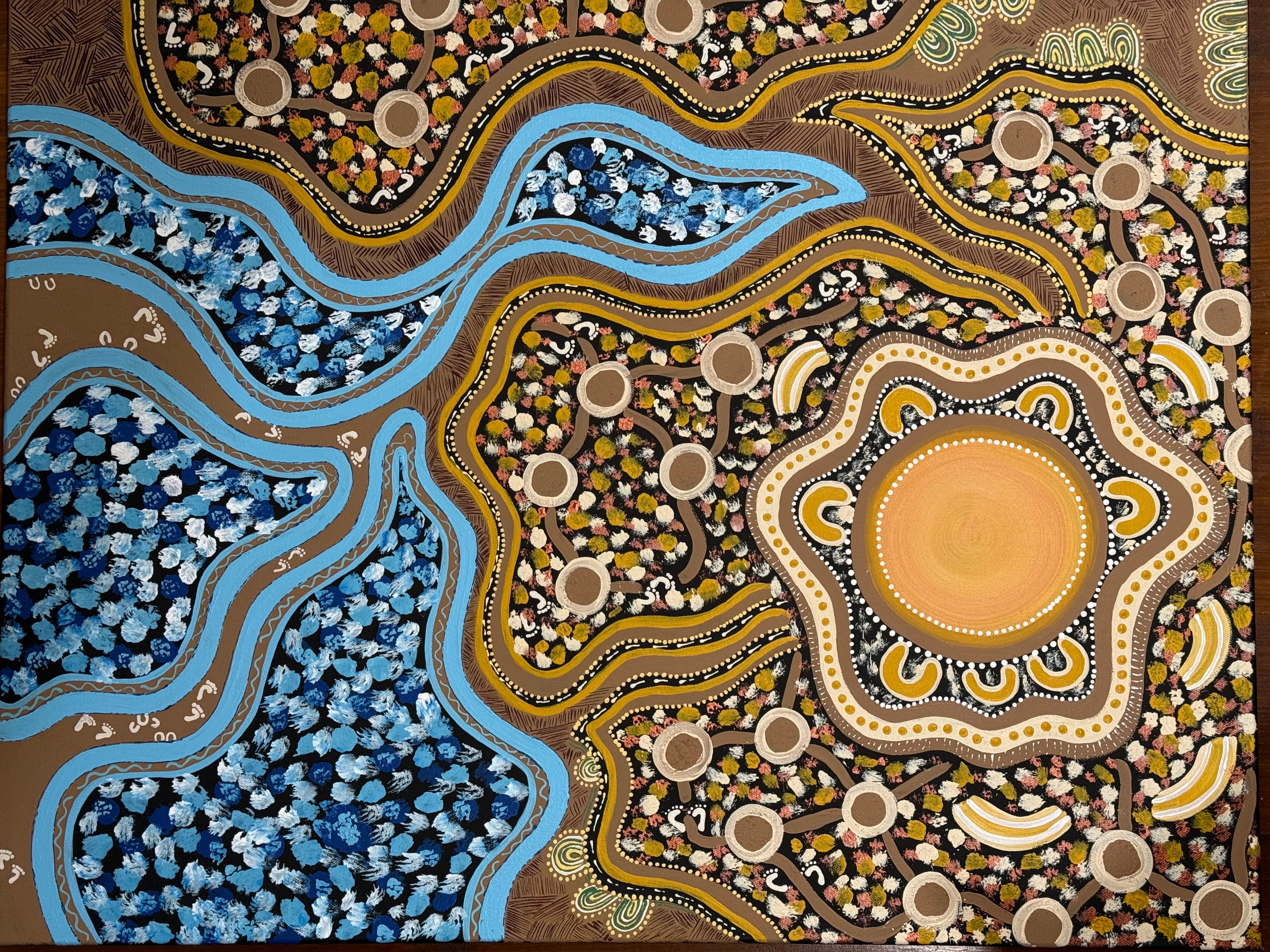 Deidre Burgoyne Rosier - Gathering by the Seas, Travelling Tracks .39-11 *pre-stretched*