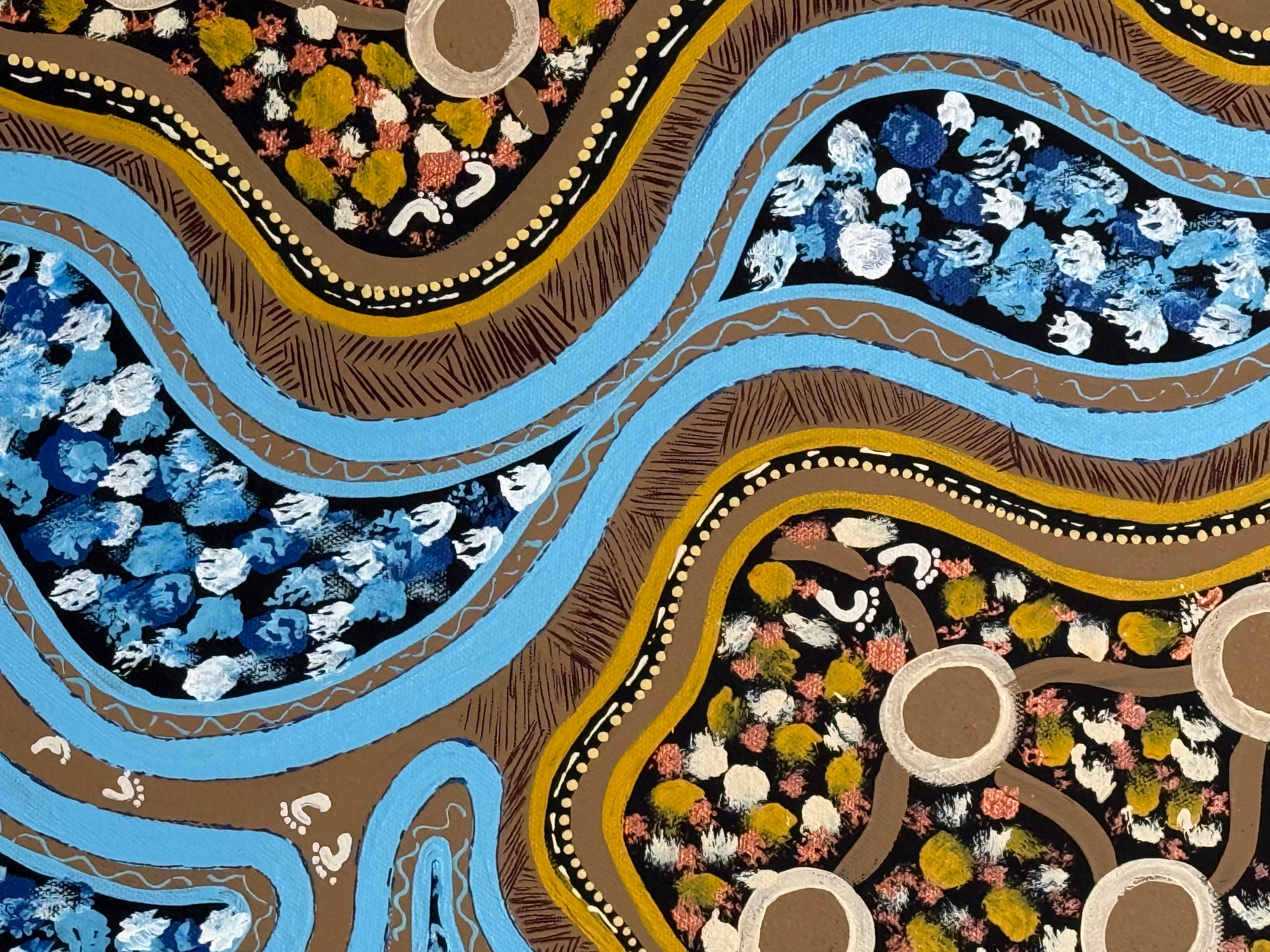 Deidre Burgoyne Rosier - Gathering by the Seas, Travelling Tracks .39-11 *pre-stretched*