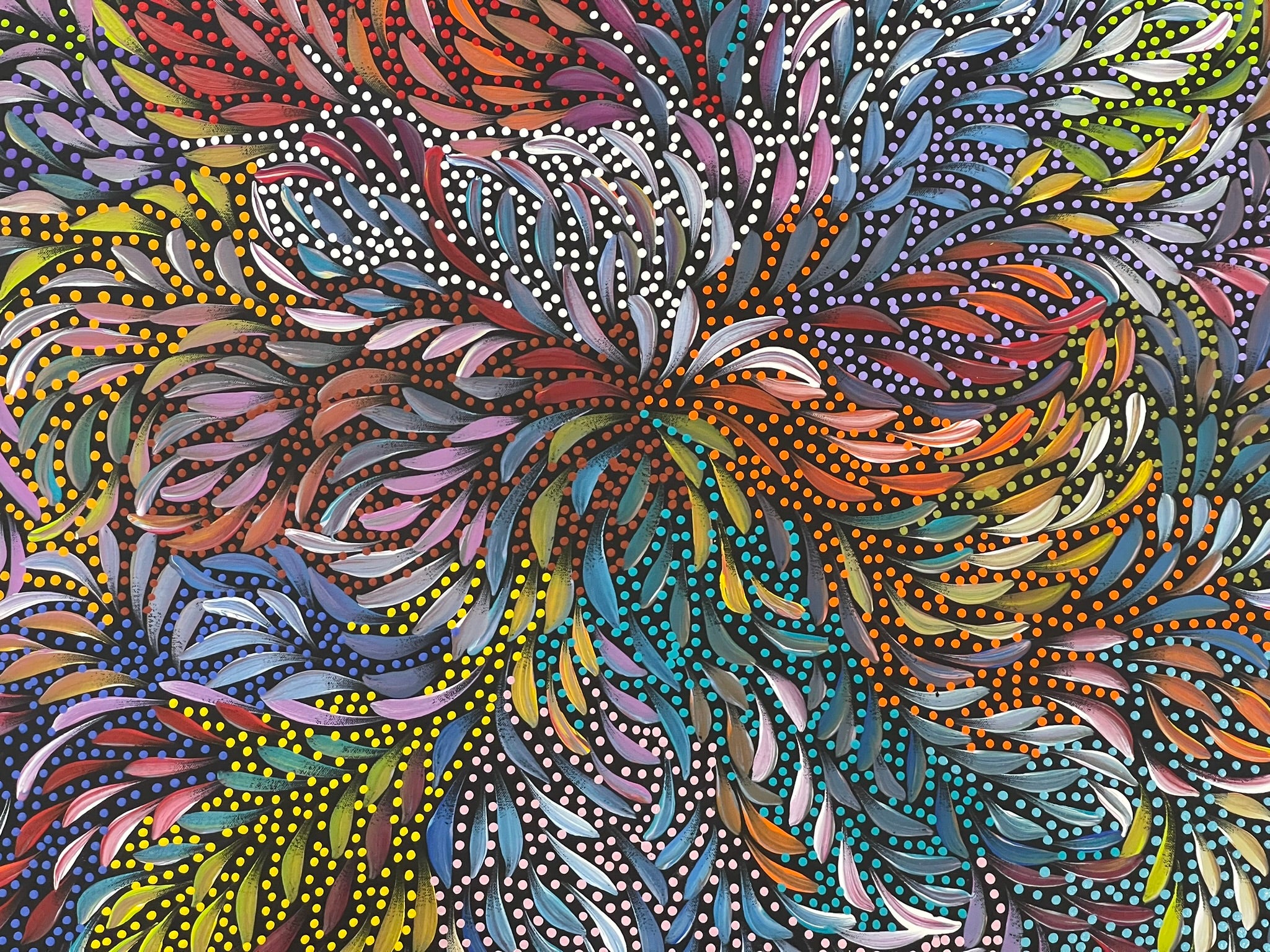 Caroline Numina - Bush Leaves Seeded - 96x99cm .51-12