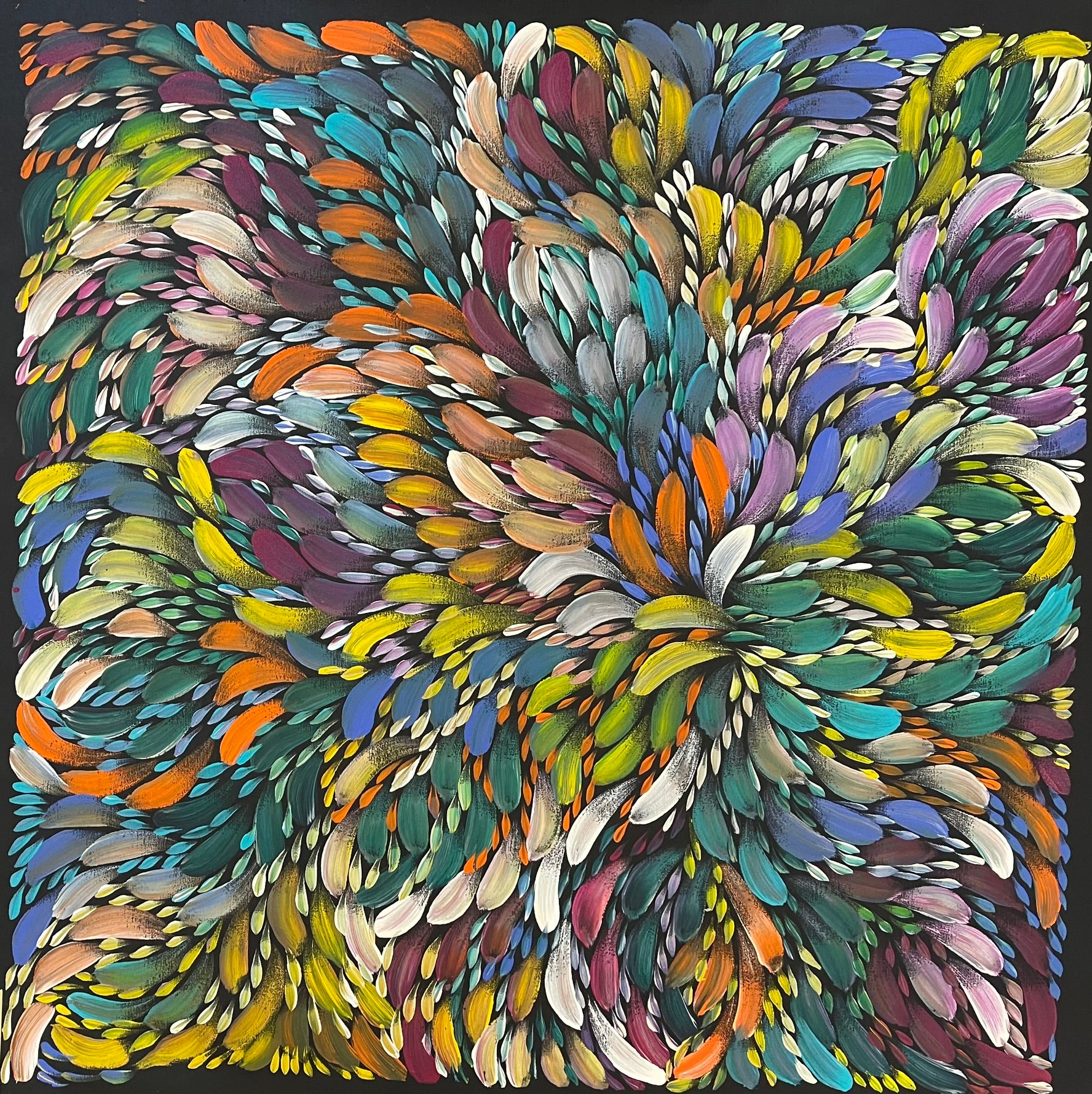 Caroline Numina - Seeded Bush Leaves - 95x97cm .51-6