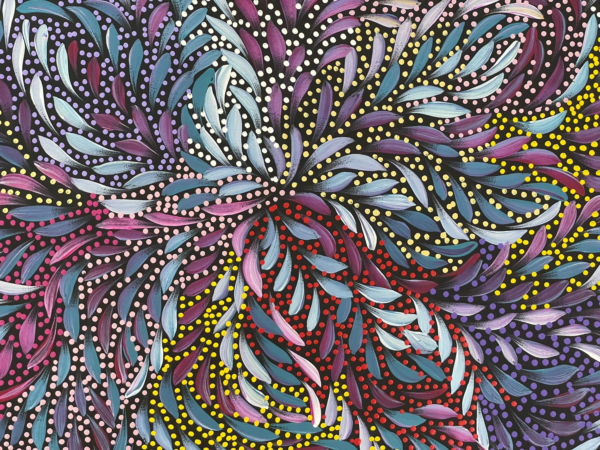 Caroline Numina - Bush Medicine Leaves with Seeds - 97x89cm .51-11