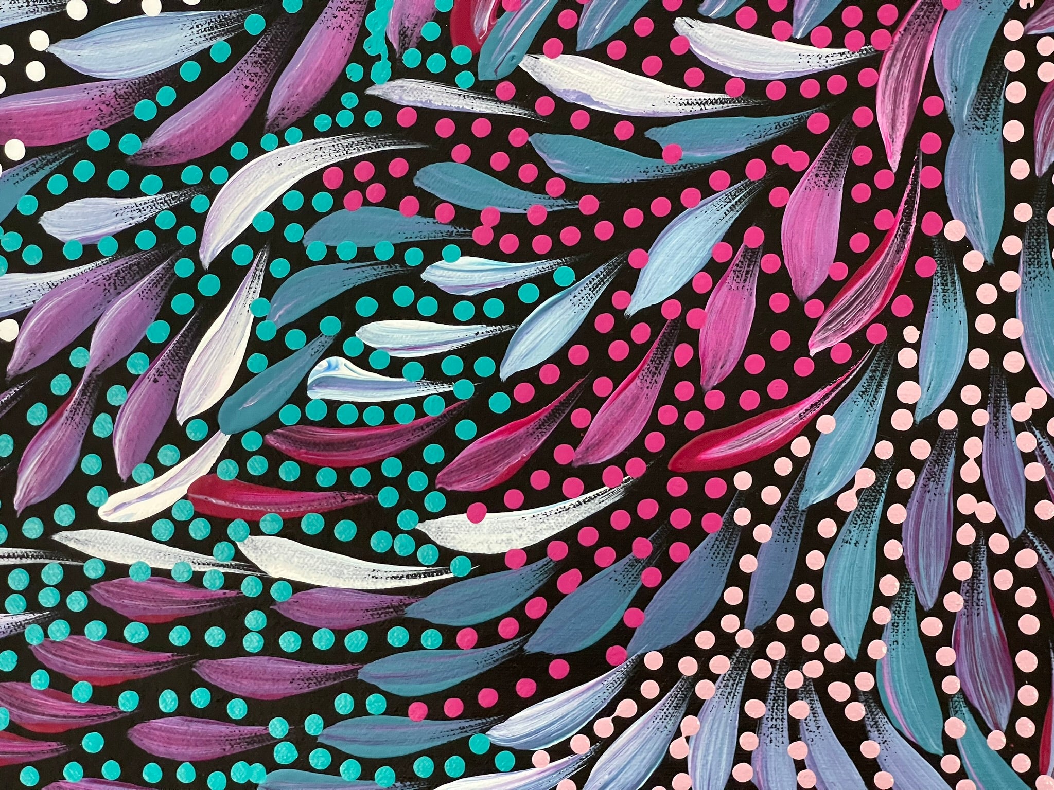 Caroline Numina - Bush Medicine Leaves with Seeds - 97x89cm .51-11