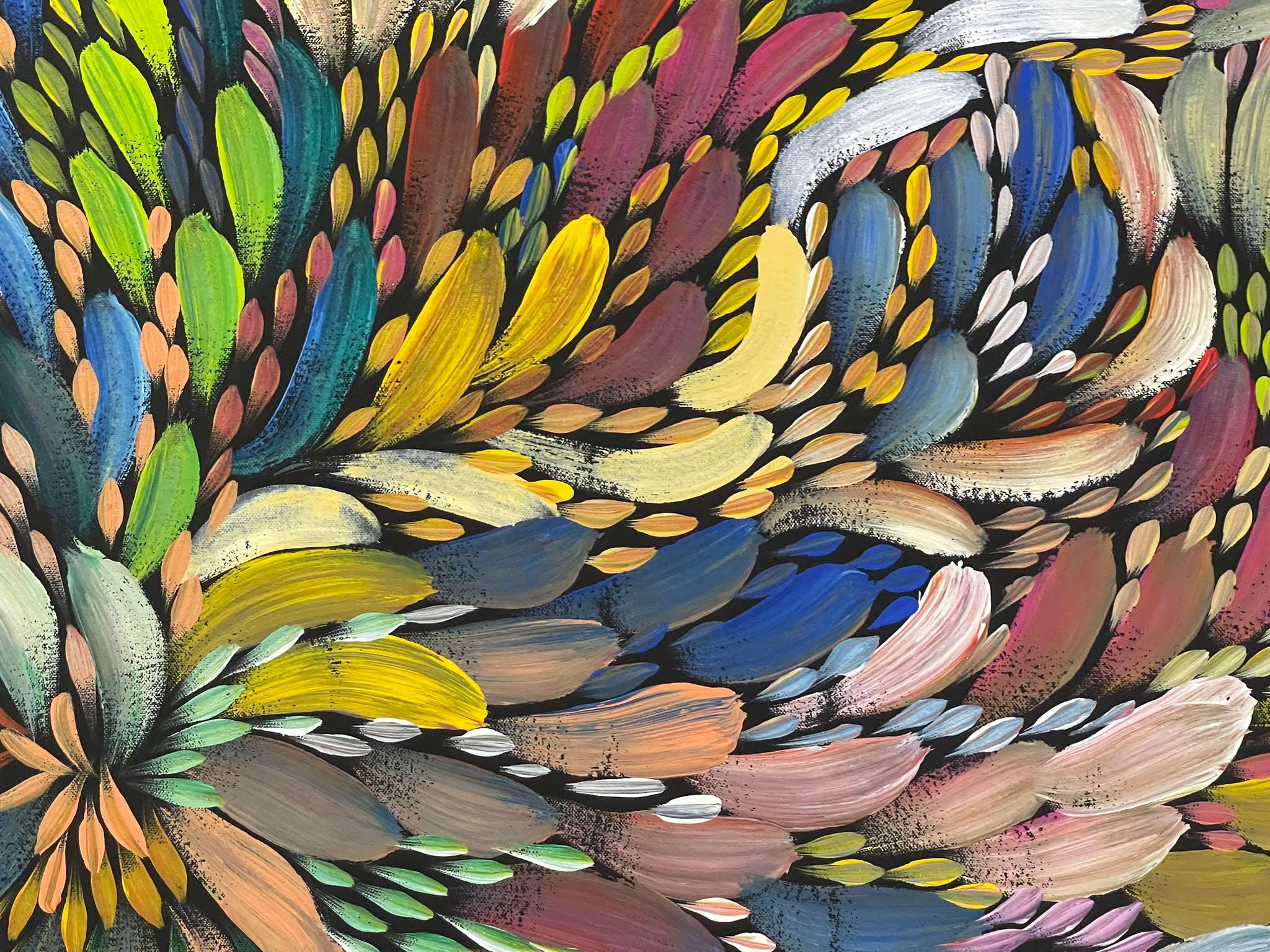 Caroline Numina - Seeded Bush Leaves - 72x97cm .51-8