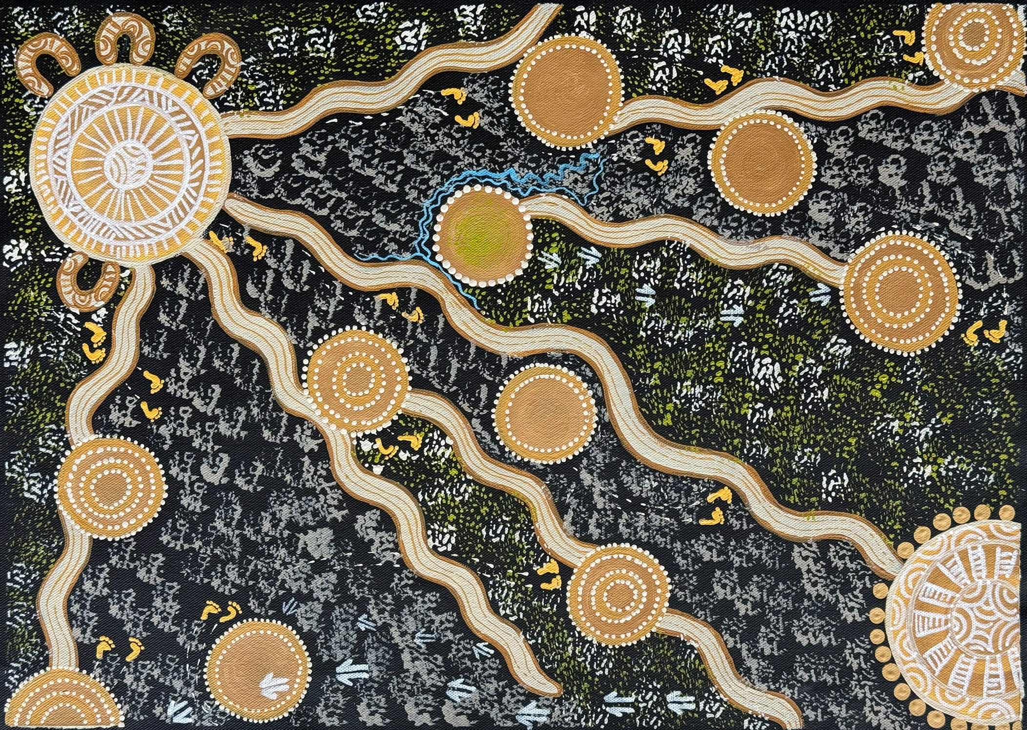 Deidre Burgoyne Rosier - Gathering on Land Travel Tracks .39-3