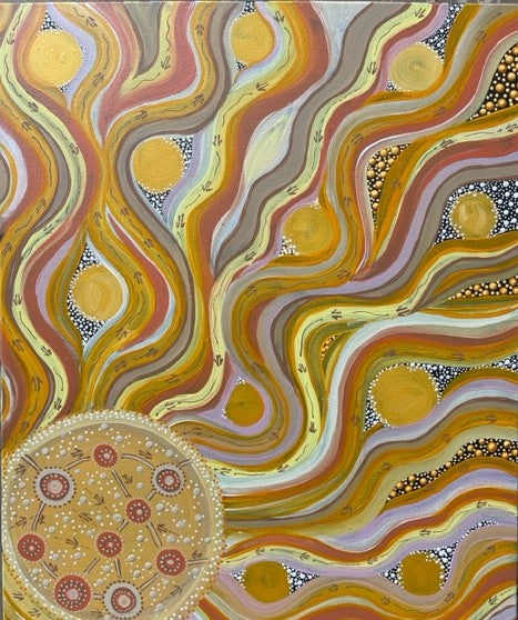 Deidre Burgoyne Rosier - Kangaroo Dreamings .03-3 *stretched*