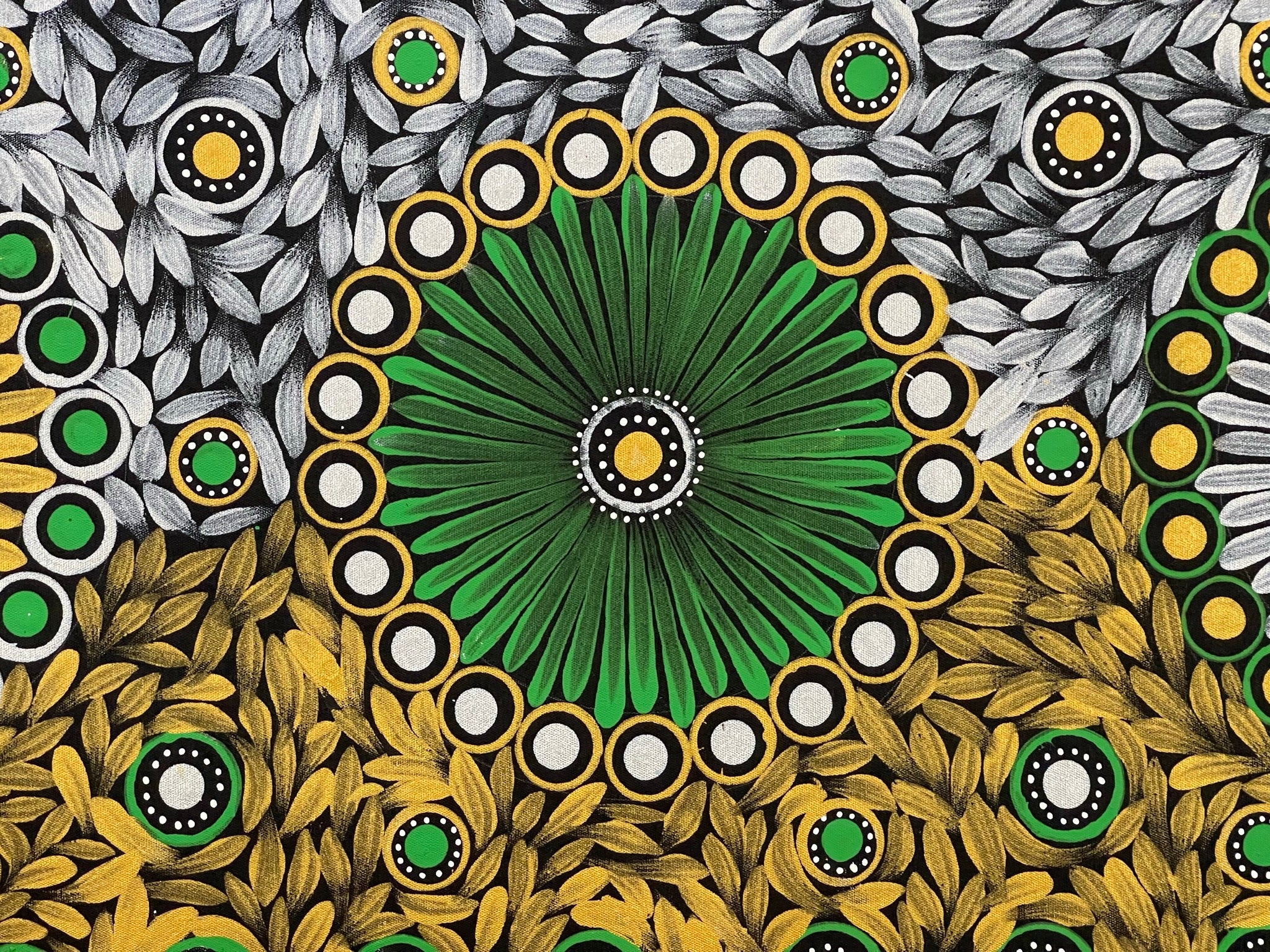 Maryanne Gibson - Bush Medicine, Bush Seeds, Wild Bush Flowers - 89x44cm .56-28