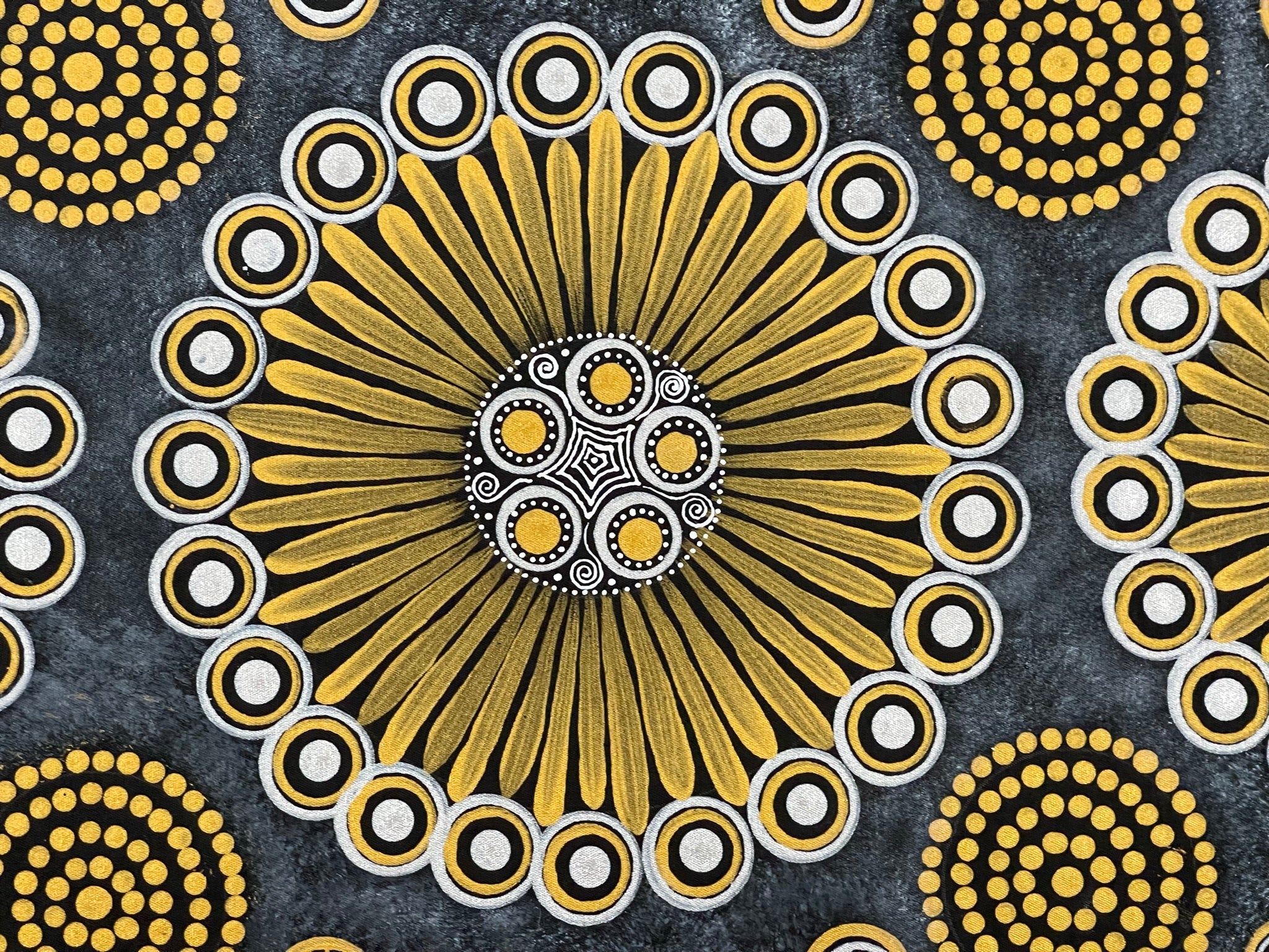 Maryanne Gibson - Bush Medicine, Bush Seeds, Wild Bush Flowers - 90x43cm .56-25