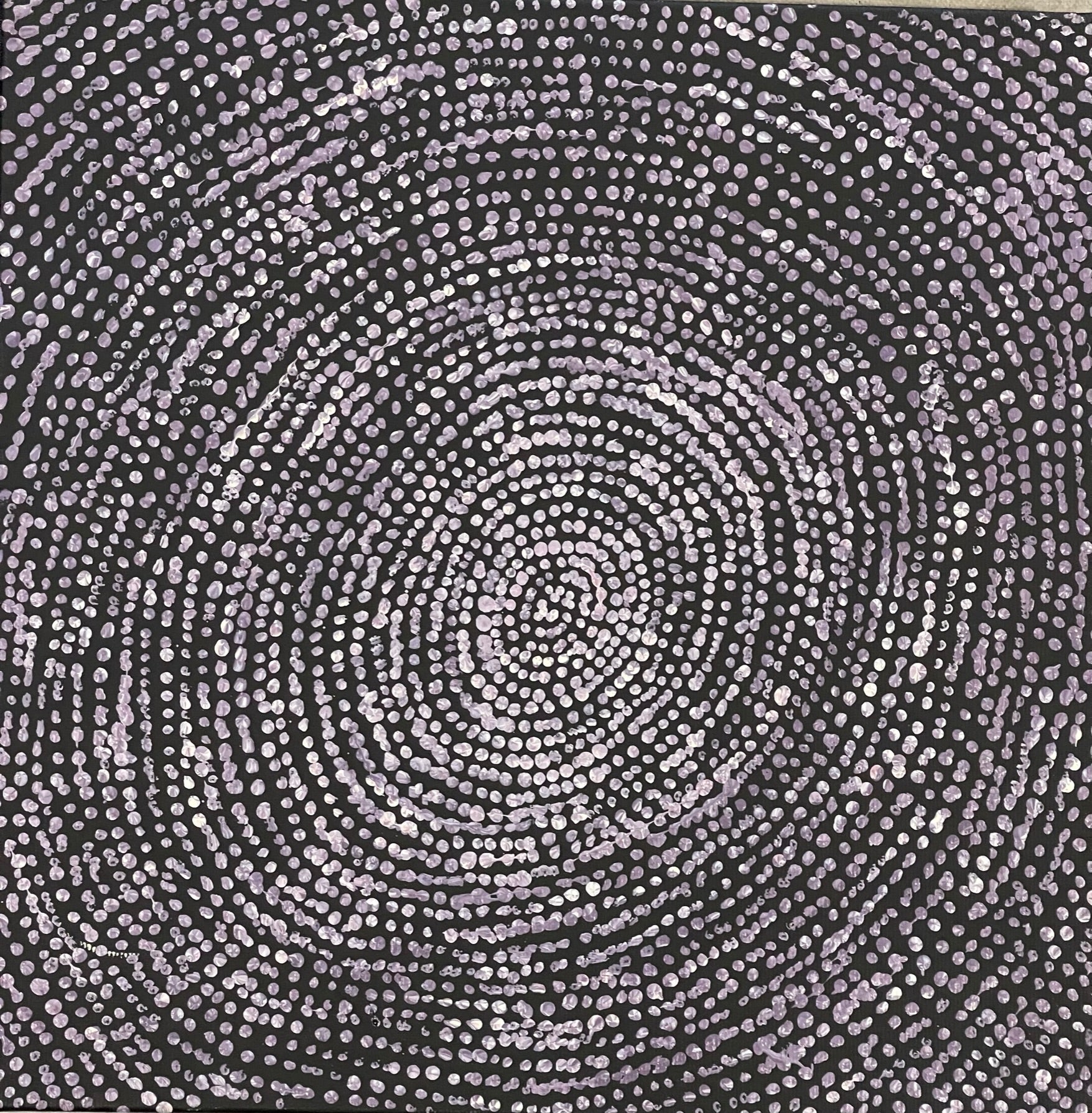 Sarah Napurrurla Leo - Ngapa Jukurrpa (Water Dreaming) - Puyurru - 30x30cm Stretched