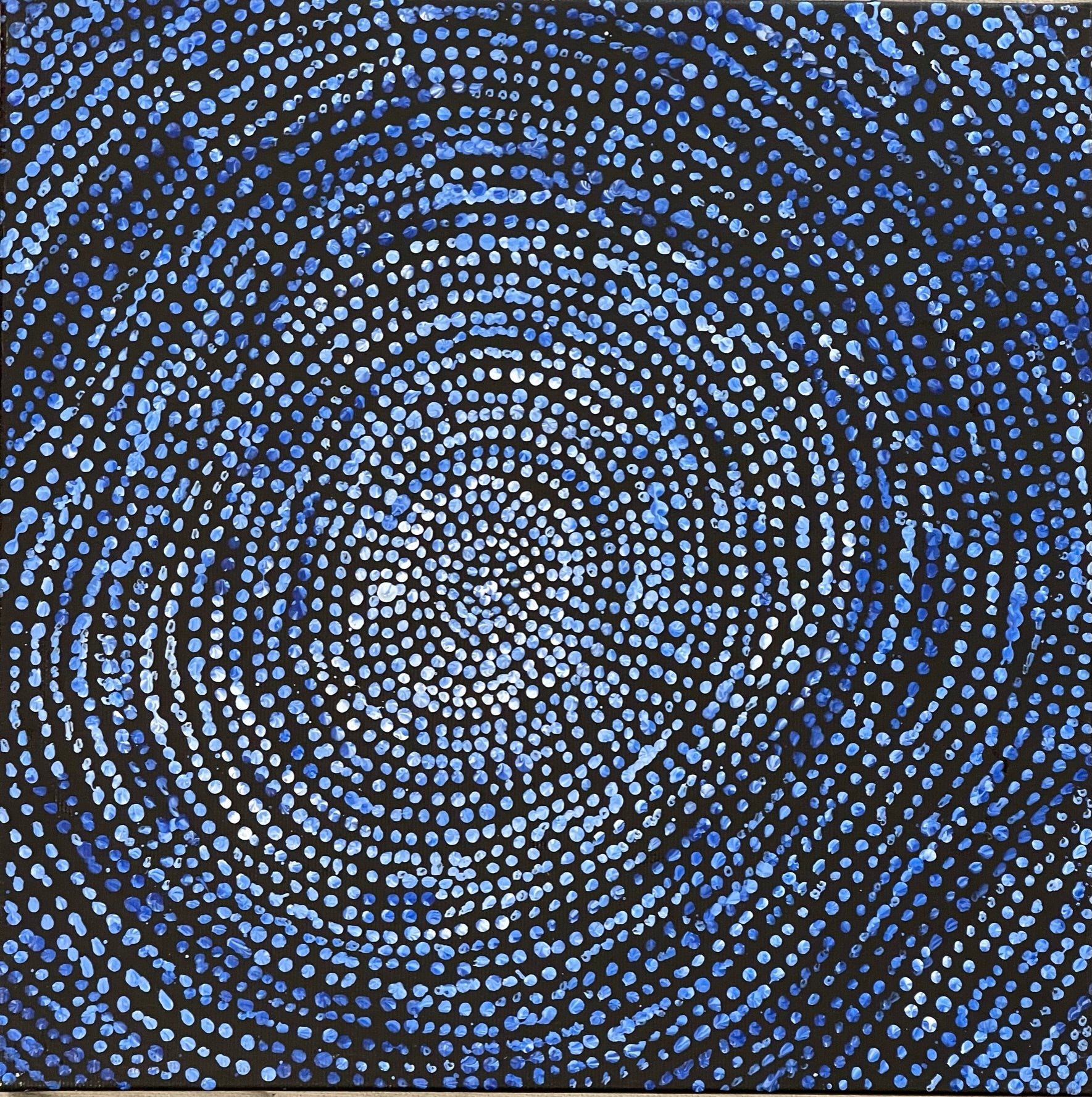 Sarah Napurrurla Leo - Ngapa Jukurrpa (Water Dreaming) - Puyurru - 30x30cm Stretched