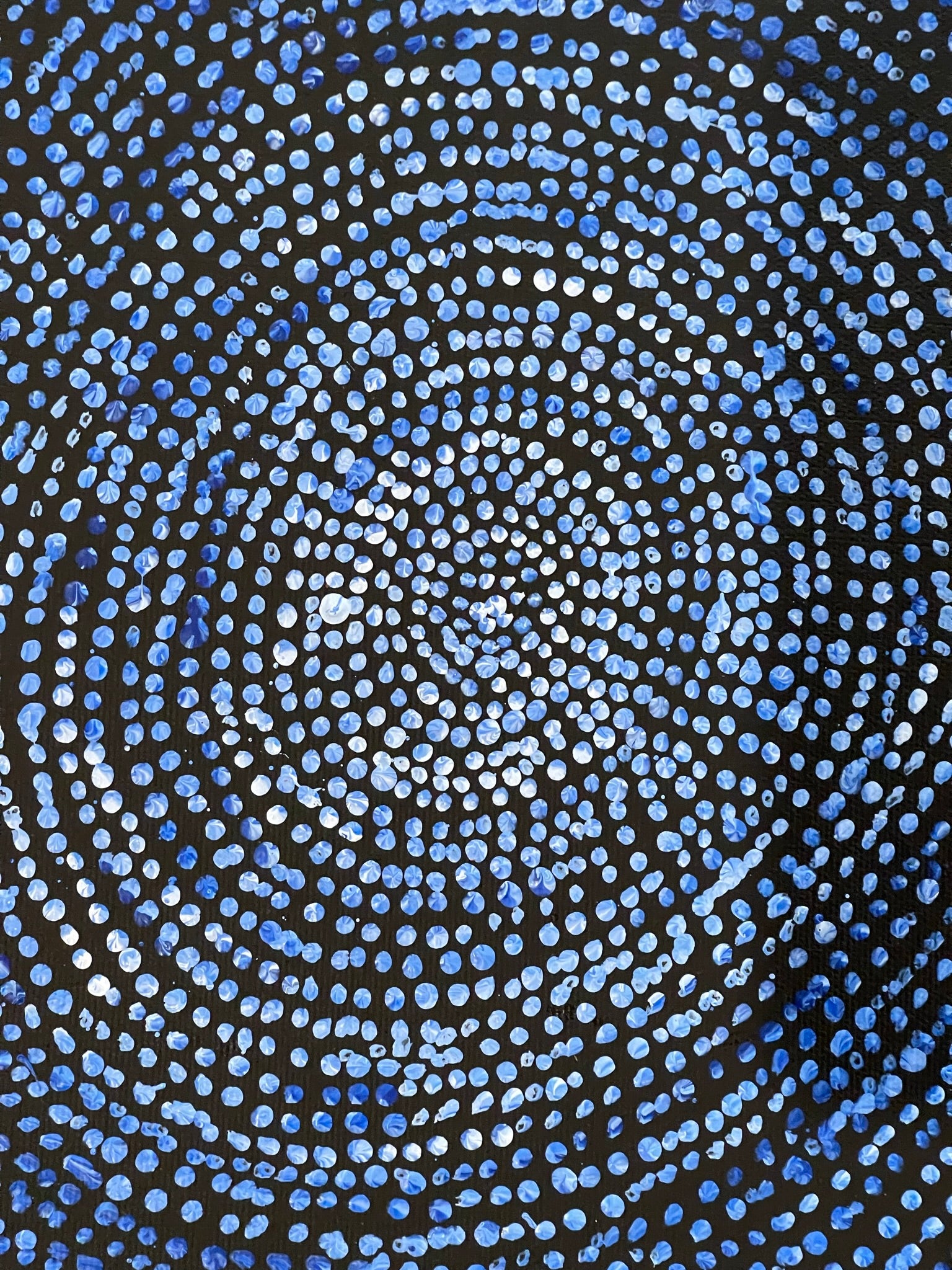 Sarah Napurrurla Leo - Ngapa Jukurrpa (Water Dreaming) - Puyurru - 30x30cm Stretched