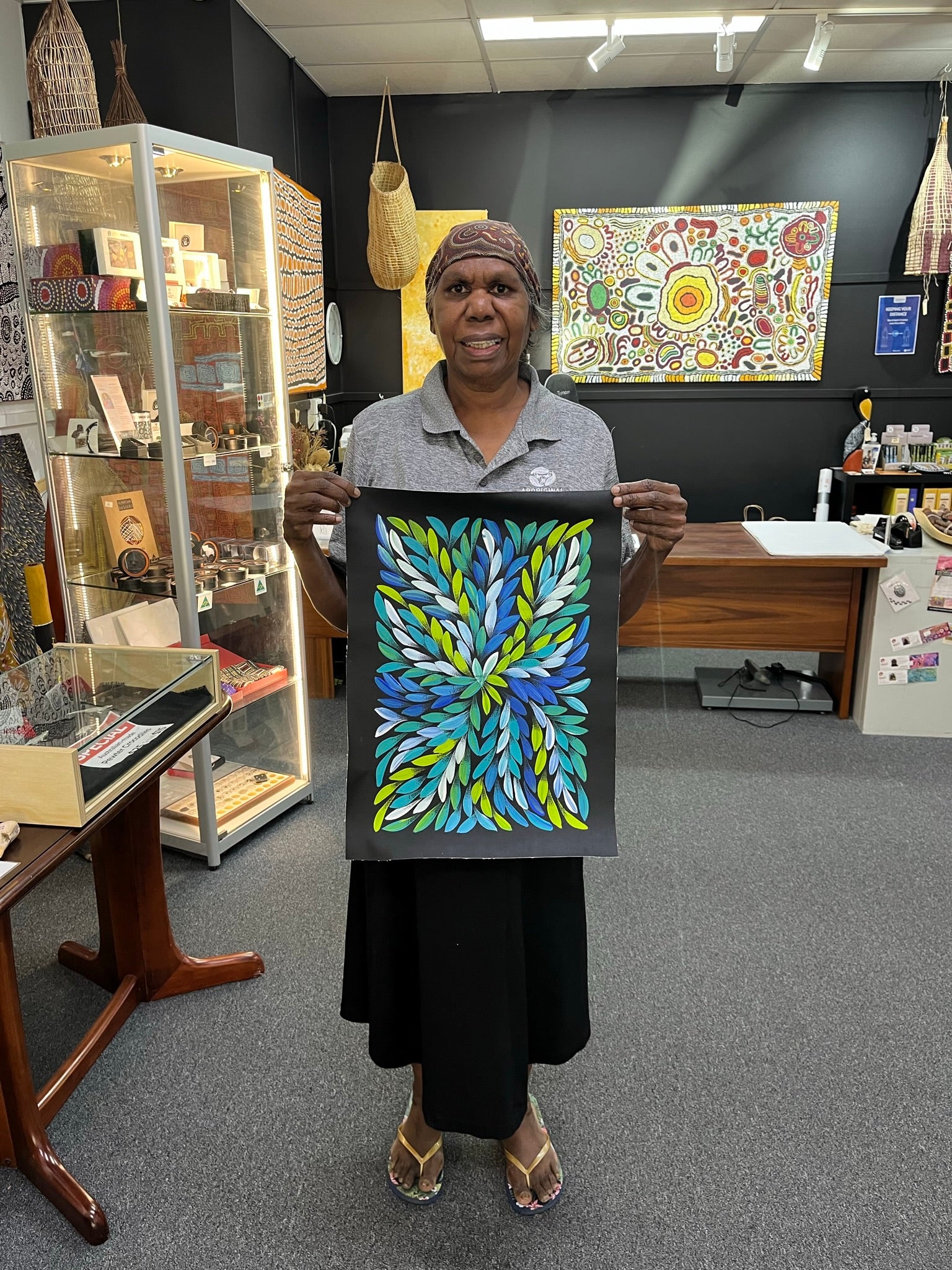 Jacinta Numina - Bush Medicine Leaves - 30x45cm .11-1