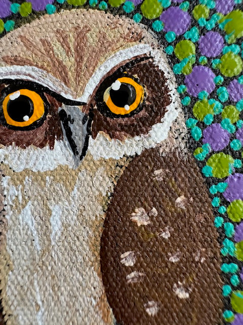 Kathleen Buzzacott - Boobook Owls - Small, Framed .290