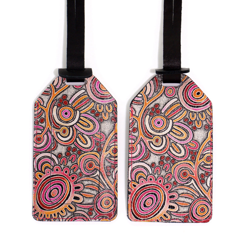 Leather Luggage Tag Printed - Bianca Gardiner Dodd