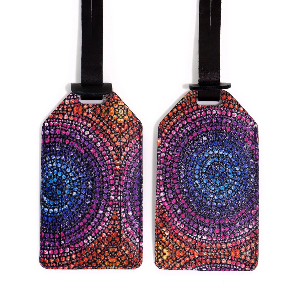 Leather Luggage Tag Printed - Olivia Wilson