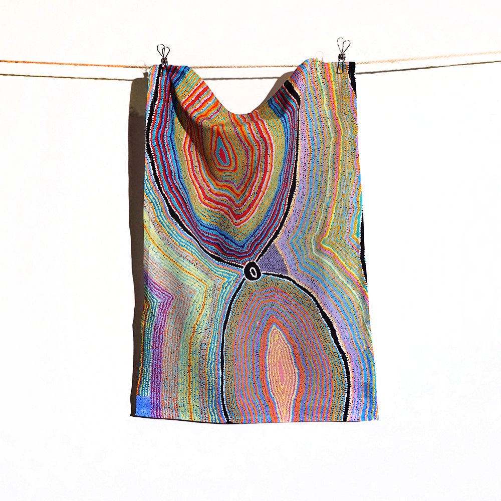 Cotton Table Runner Liddy Napanangka Walker 150 x 45cm - Better World Arts main image 1