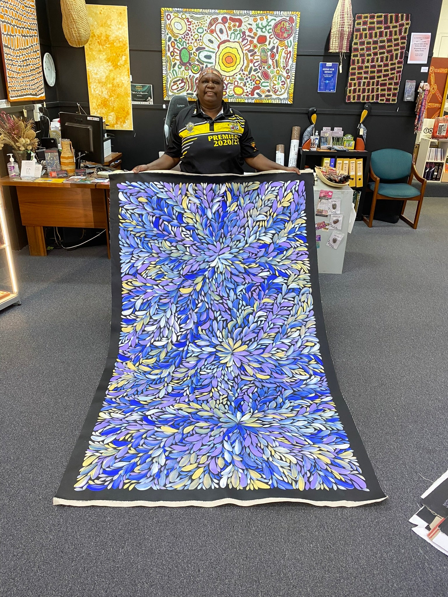 Louise Numina Napananka - Bush Medicine Leaves - 202x118cm .13-1
