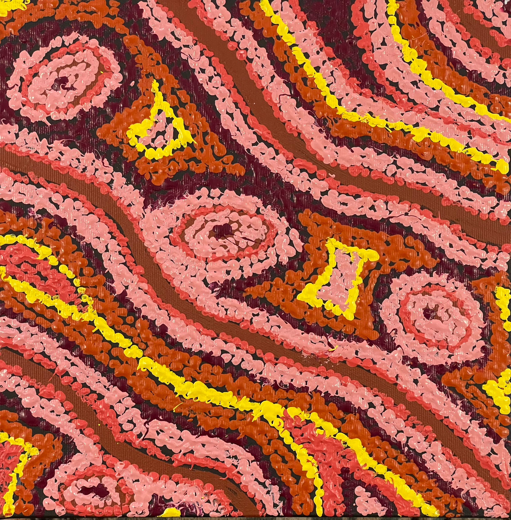 Magda Nakamarra Curtis - Lappi Lappi Jukurrpa (Lappi Lappi Dreaming) -  *Stretched ready to hang*