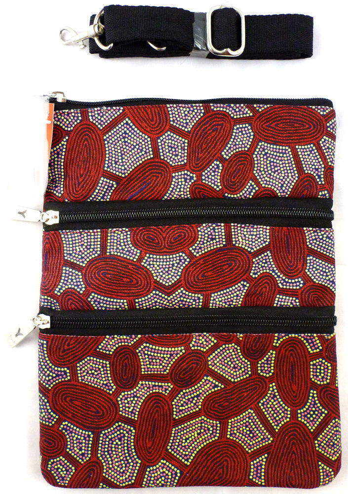 3 Zip Shoulder Bag - Maureen Hudson - Women's Travelling Dreaming (Red)