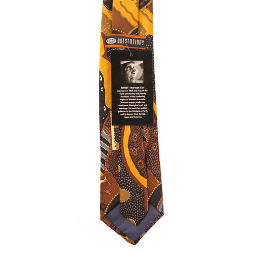 Men's Tie - Norman Cox - Kangaroo Story (Brown)