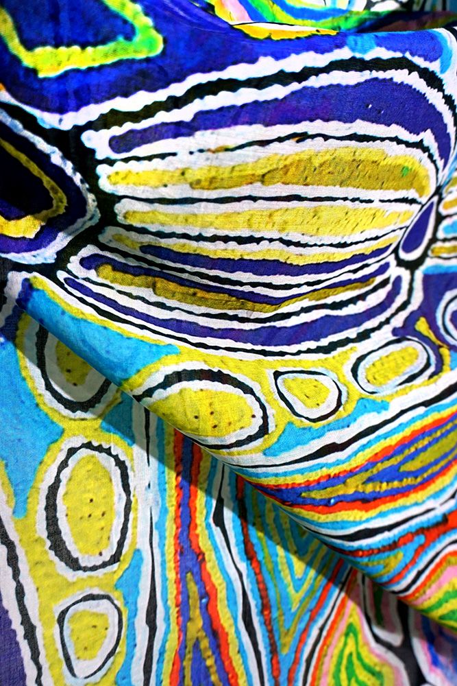 Organic Cotton Summer Scarf - Judy Napangardi Watson