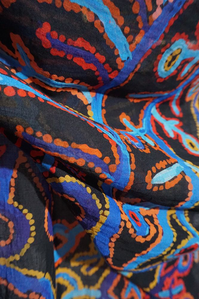 Organic Cotton Summer Scarf - Theo (Faye) Nangala Hudson
