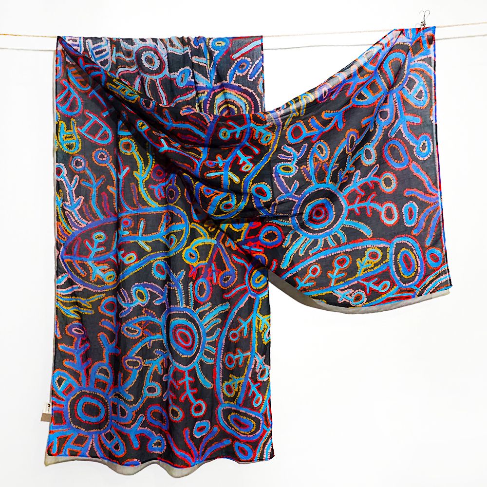 Organic Cotton Summer Scarf - Theo (Faye) Nangala Hudson