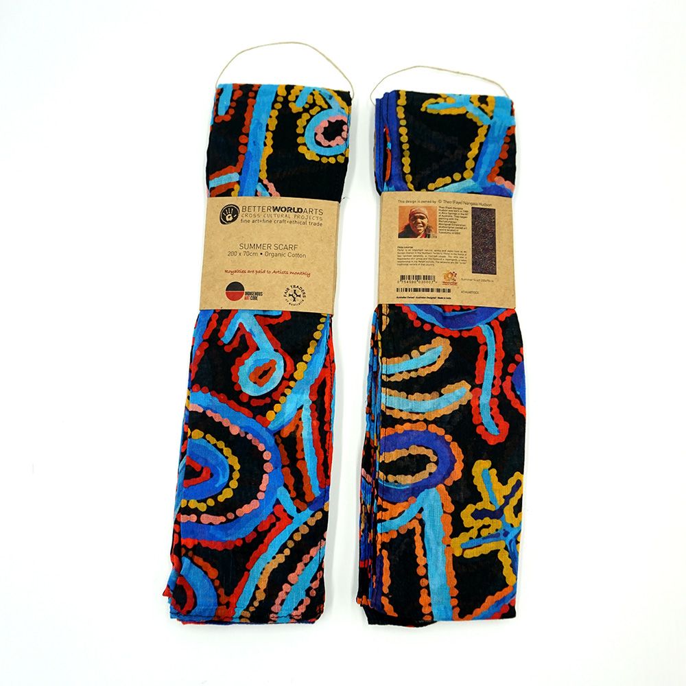 Organic Cotton Summer Scarf - Theo (Faye) Nangala Hudson
