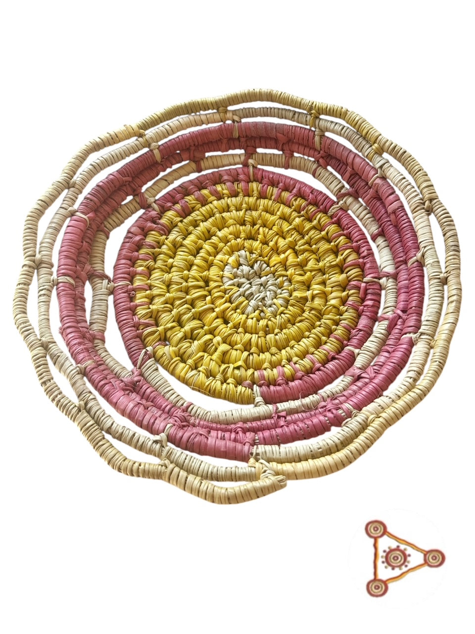 Coiled Pandanus Basket Plate - Rose Wilfred