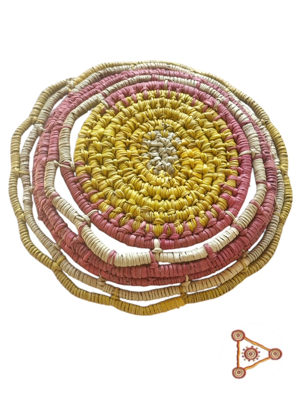 Coiled Pandanus Basket Plate - Rose Wilfred