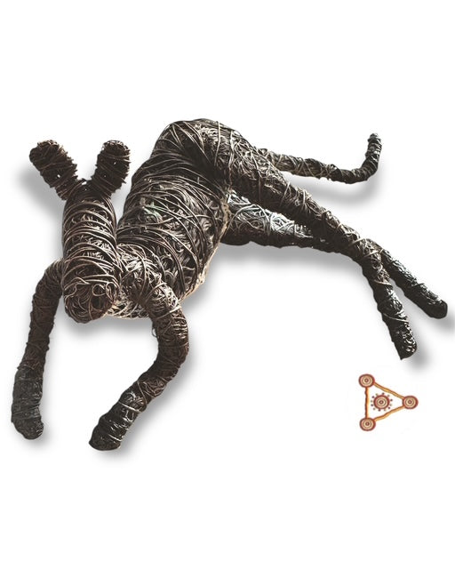 Sitting Wire Kangaroo (Dark Brown) – Johnny Young