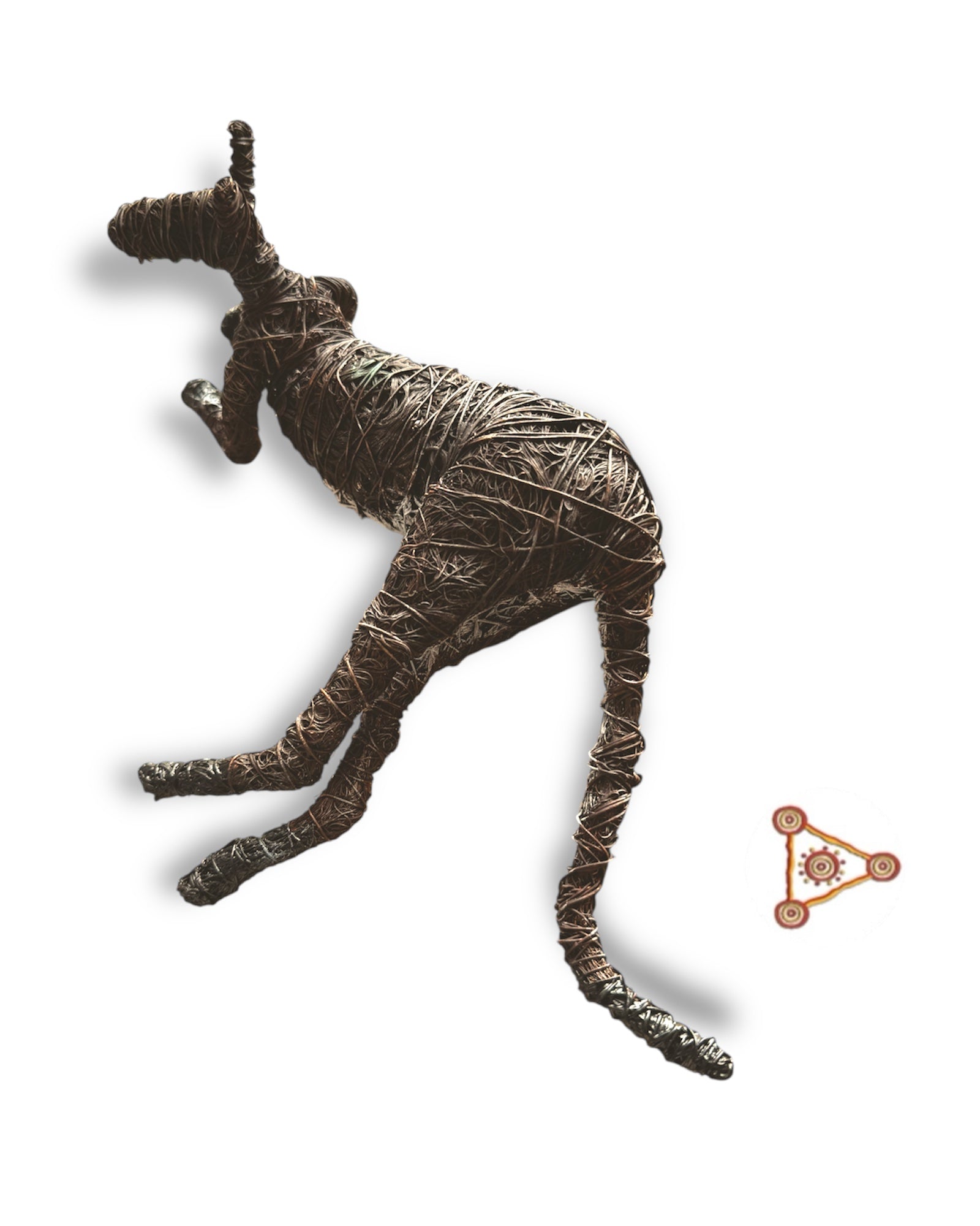 Sitting Wire Kangaroo (Dark Brown) – Johnny Young