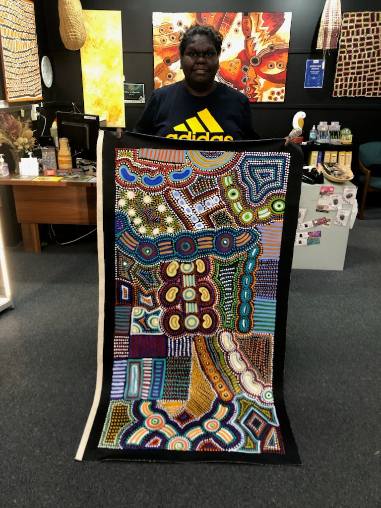 Pacinta Turner - My Country, Wallaby Tracks - 150x79cm .07-3