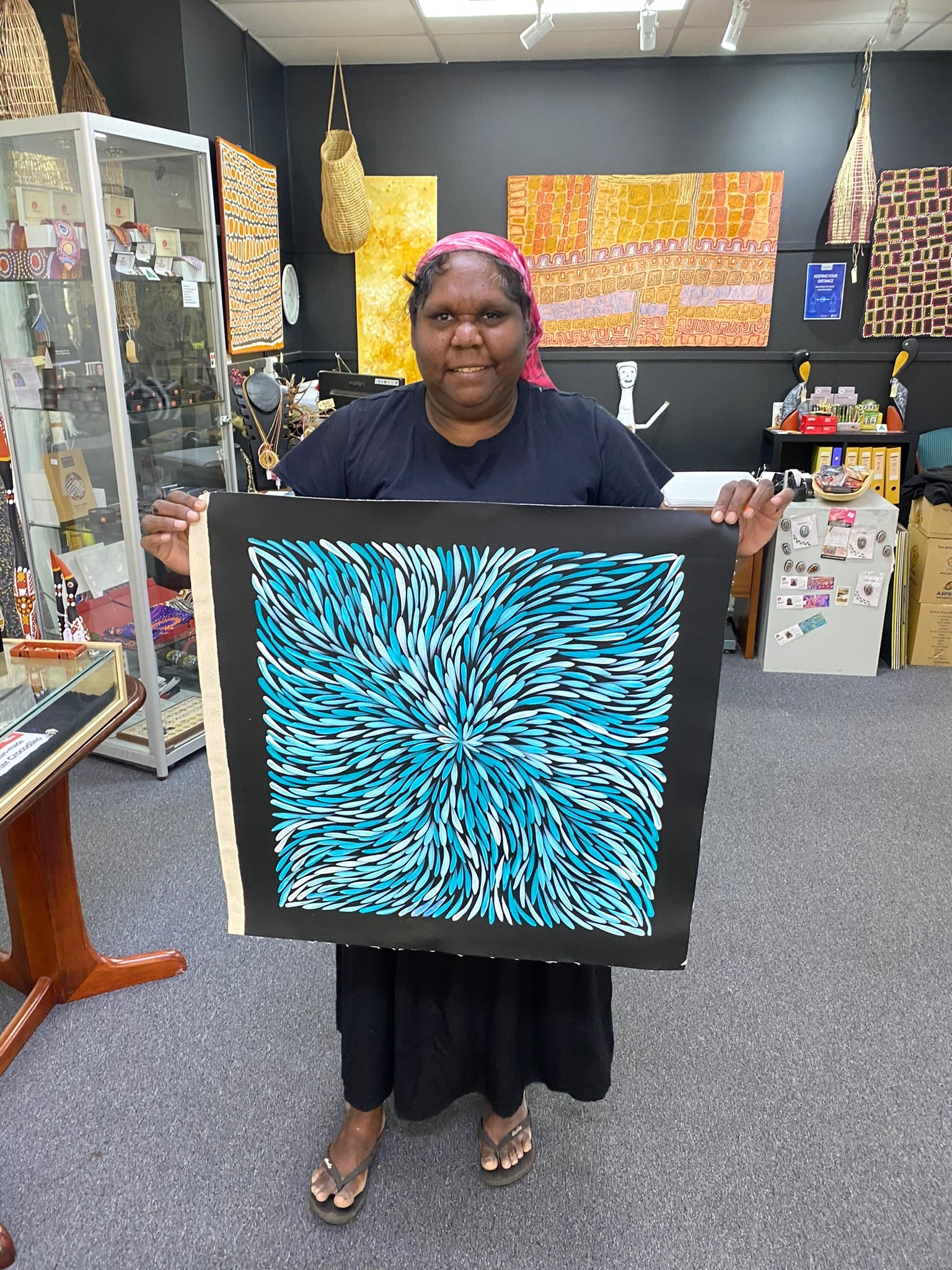 Sharon Numina - Bush Medicine Leaves - 54x56cm .28-15