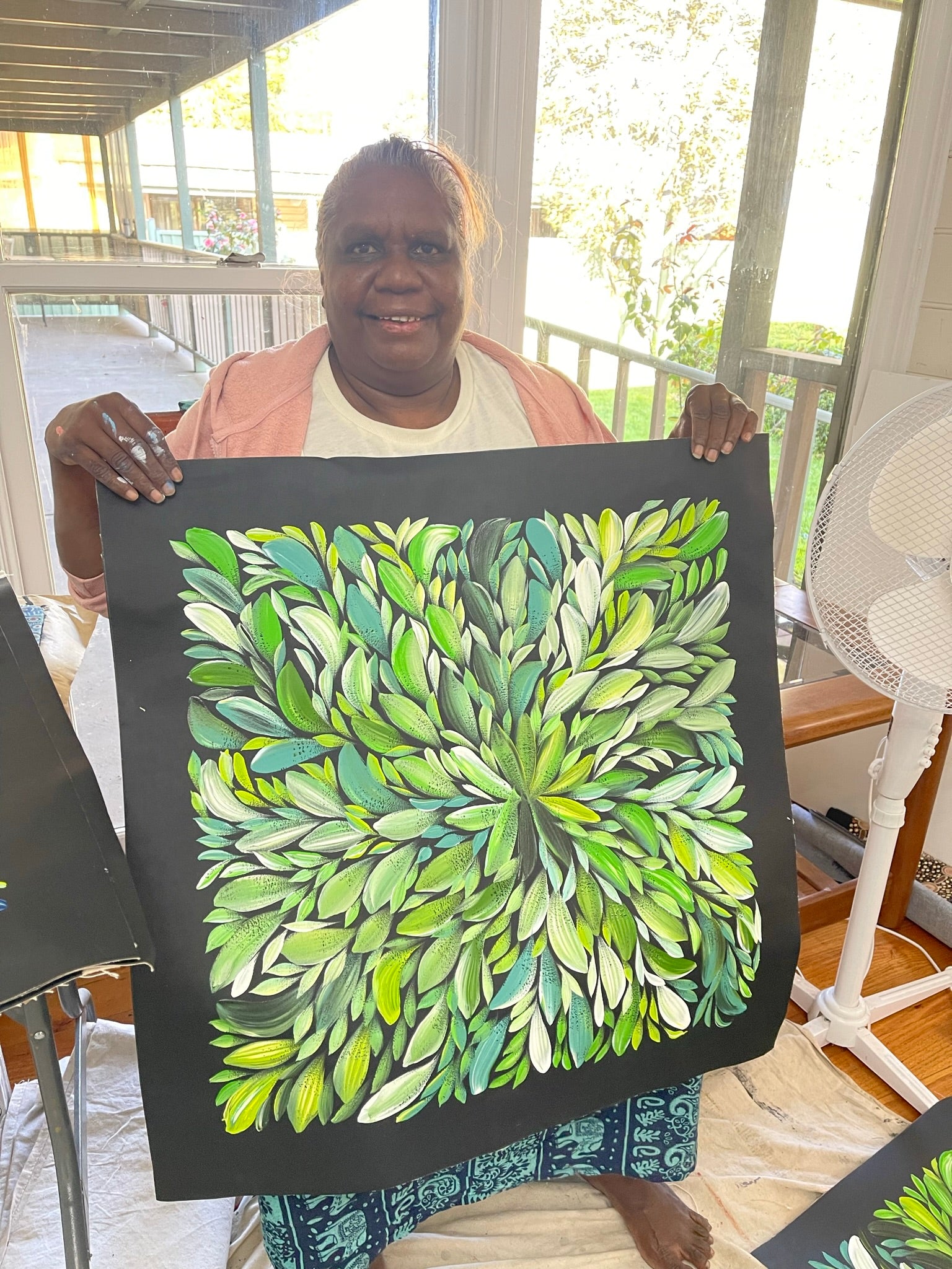 Louise Numina - Bush Medicine Leaves - 60x60cm .35-14