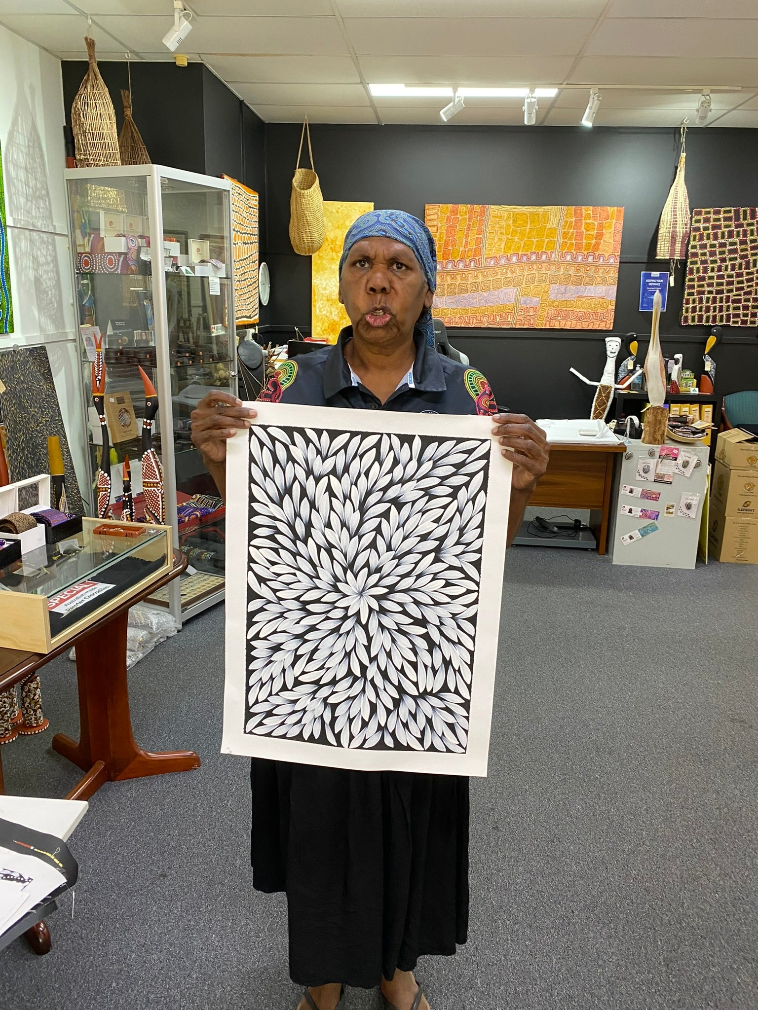 Jacinta Numina - Bush Medicine Leaves - 38x53cm .39-14