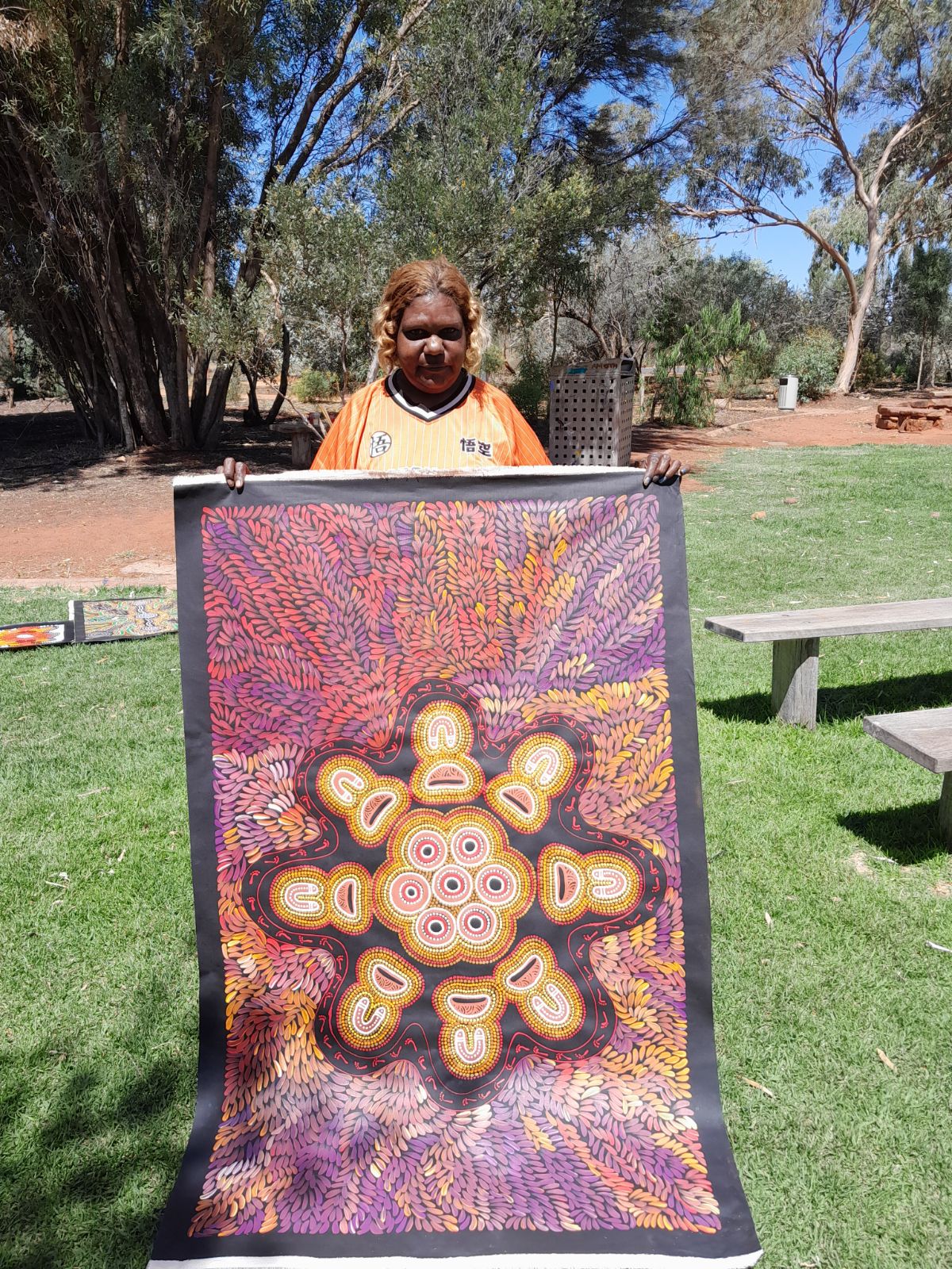 By Artist Eunice Nungarrayi Woods - Mala Women's Dreaming .49-1