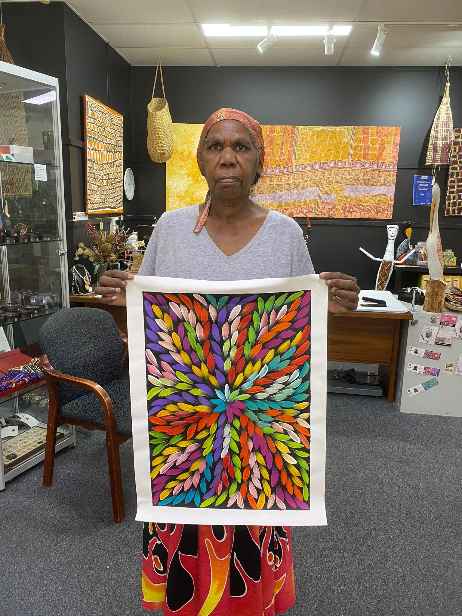 Jacinta Numina Waugh - Bush Medicine Leaves - 36x52cm .57-2