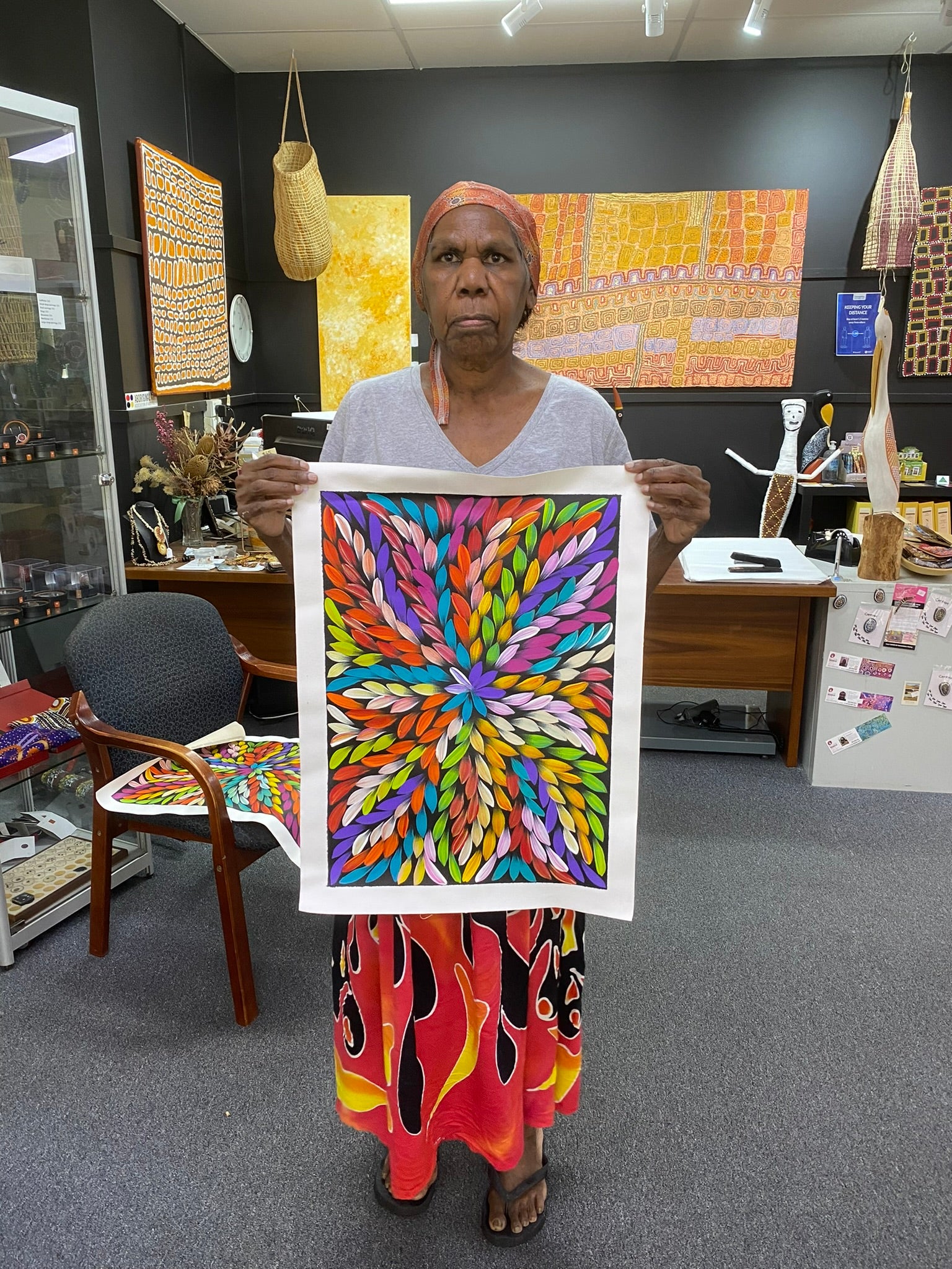 Jacinta Numina - Bush Medicine Leaves - 36x52cm .57-3