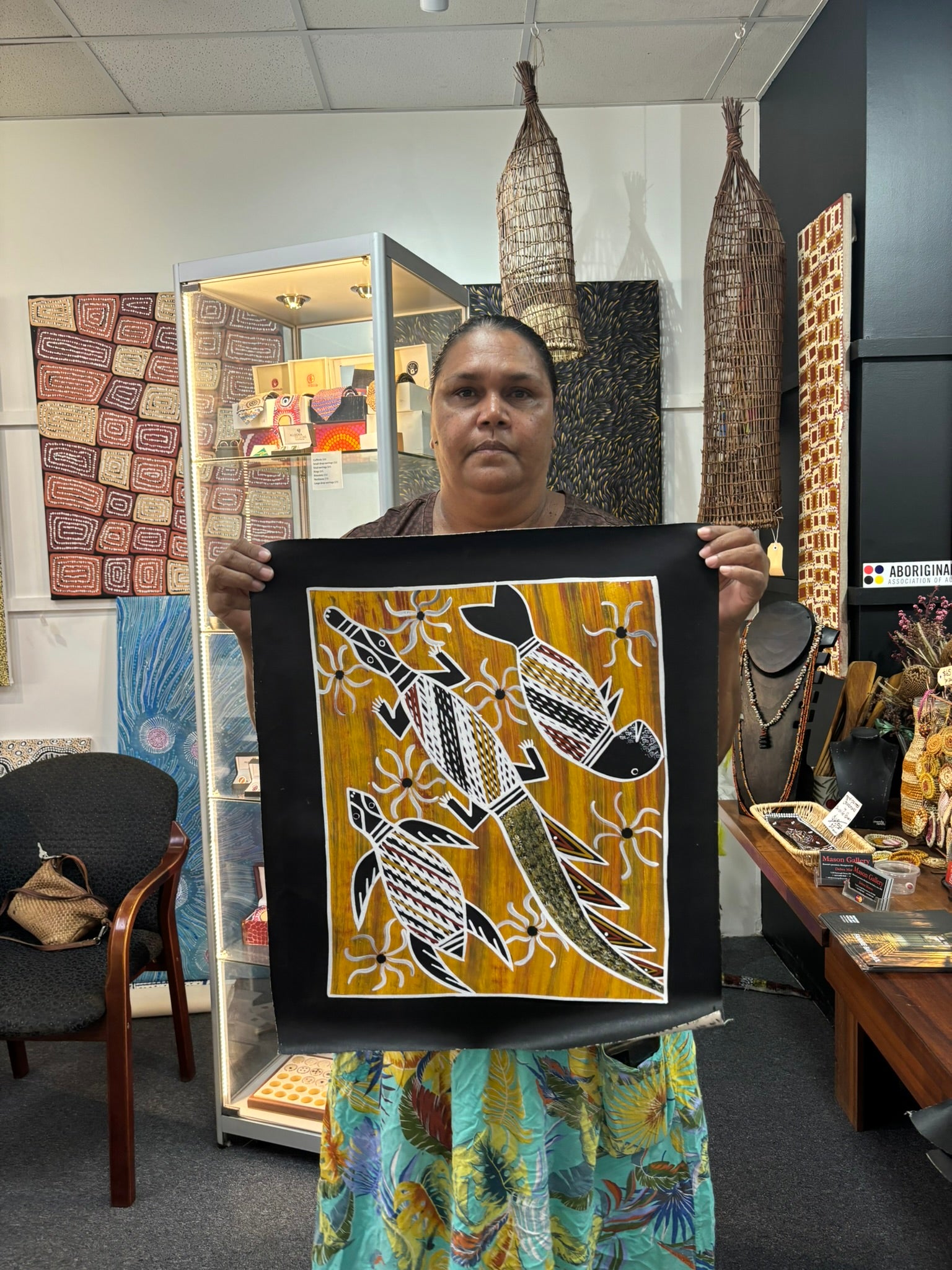 Christine Burarrwanga - Crocodile, Dugong and Turtle .01-8