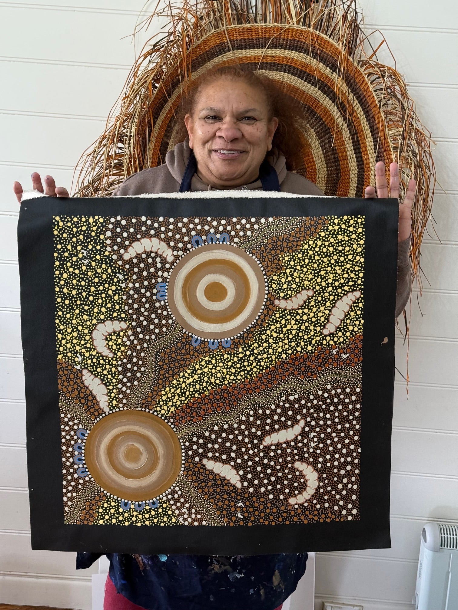 Deidre Burgoyne Rosier - Women Gathering Witchetty Grubs to Eat  .04-7