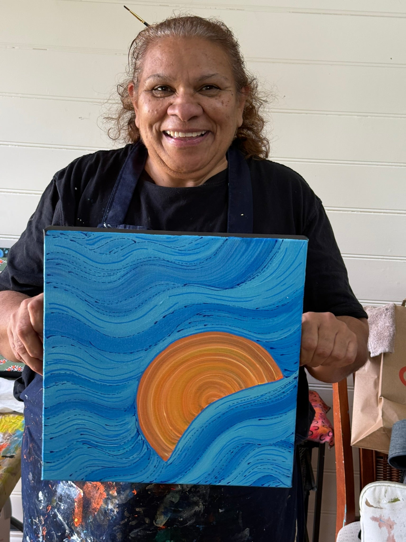 Deidre Burgoyne Rosier - Sun Between the Cloud and the Sea .11-3 *pre-stretched*