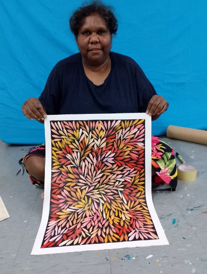 Sharon Numina - Bush Medicine Leaves - 55x40cm .14-6